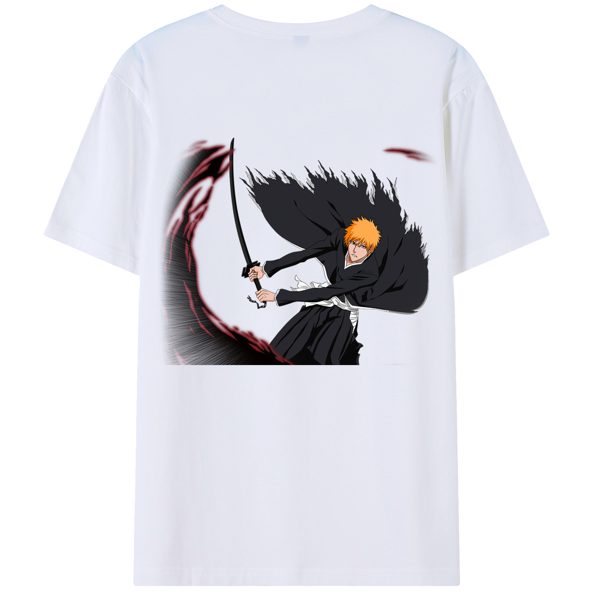 （画像用） ブリーチ 黒崎一護（くろさき いちご）BLEACH Kurosaki Ichigo レディース半袖Tシャツ(バックプリント)