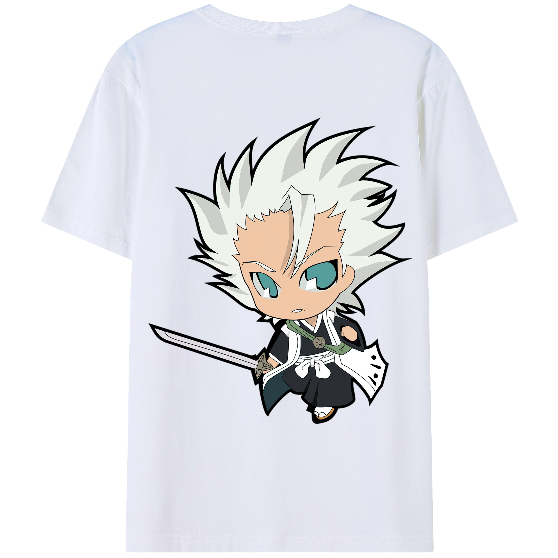 （画像用） ブリーチ 日番谷冬獅郎（ひつがや とうしろう） BLEACH Hitsugaya Toushirou レディース半袖Tシャツ(バックプリント)