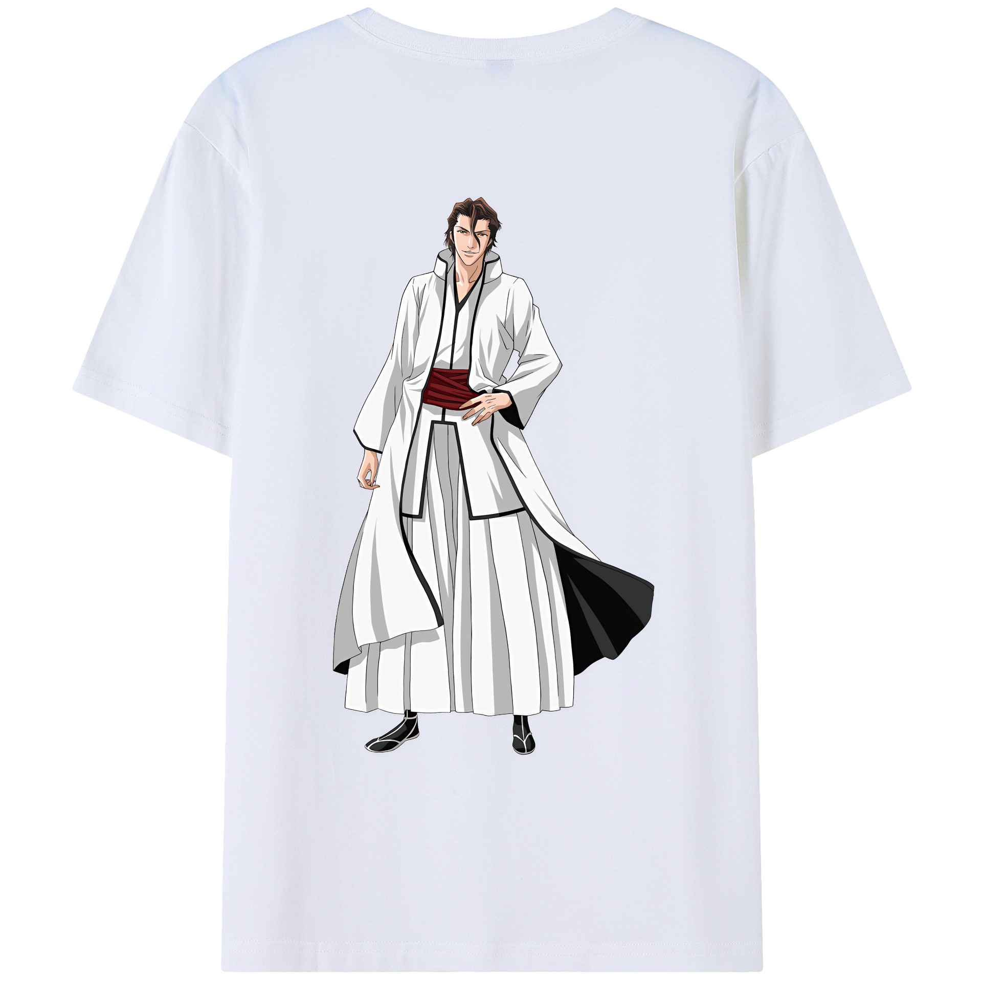 （画像用） ブリーチ 藍染 惣右介（あいぜん そうすけ） BLEACH Aizen Sousuke レディース半袖Tシャツ(バックプリント)