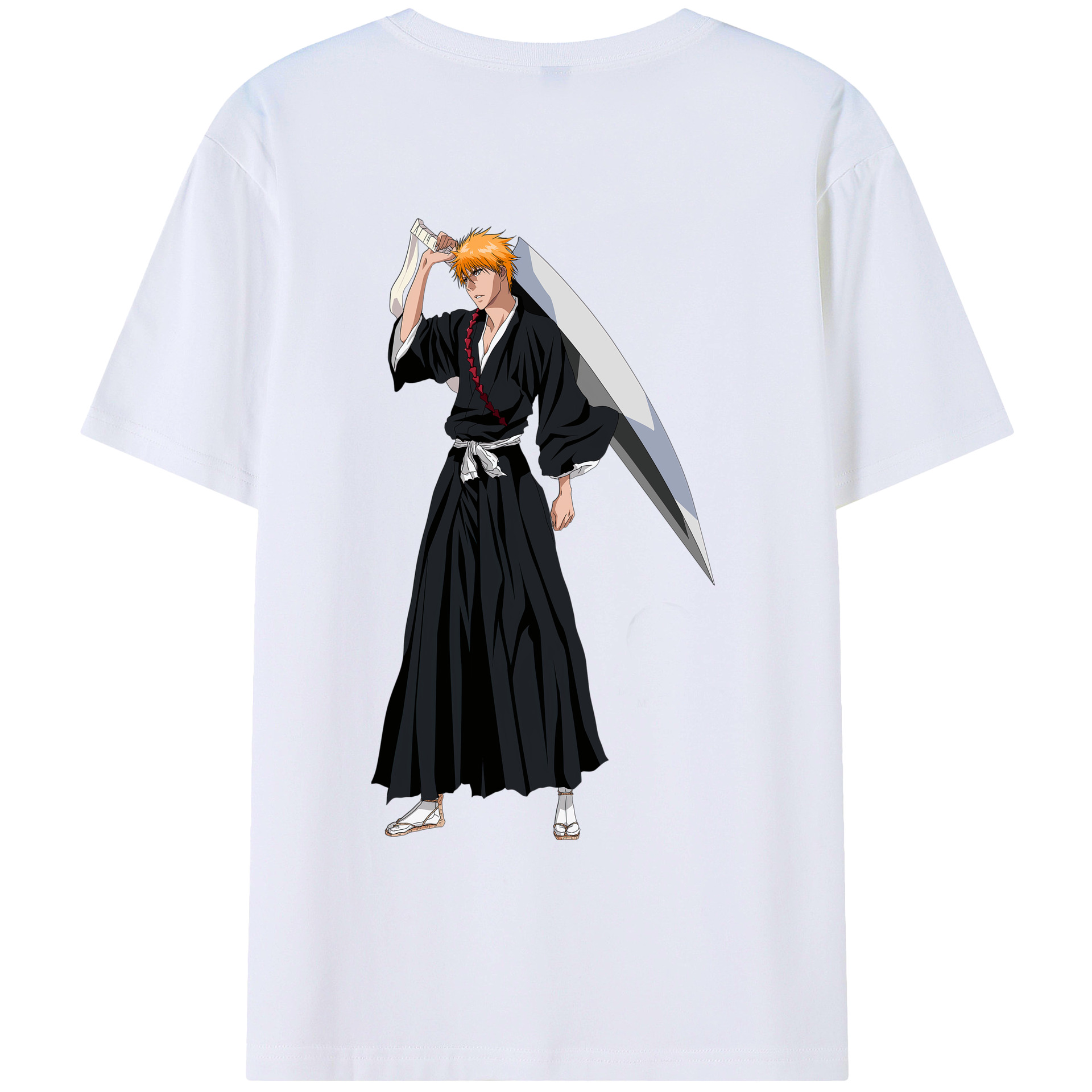 （画像用） ブリーチ 黒崎一護（くろさき いちご）BLEACH Kurosaki Ichigo レディース半袖Tシャツ(バックプリント)