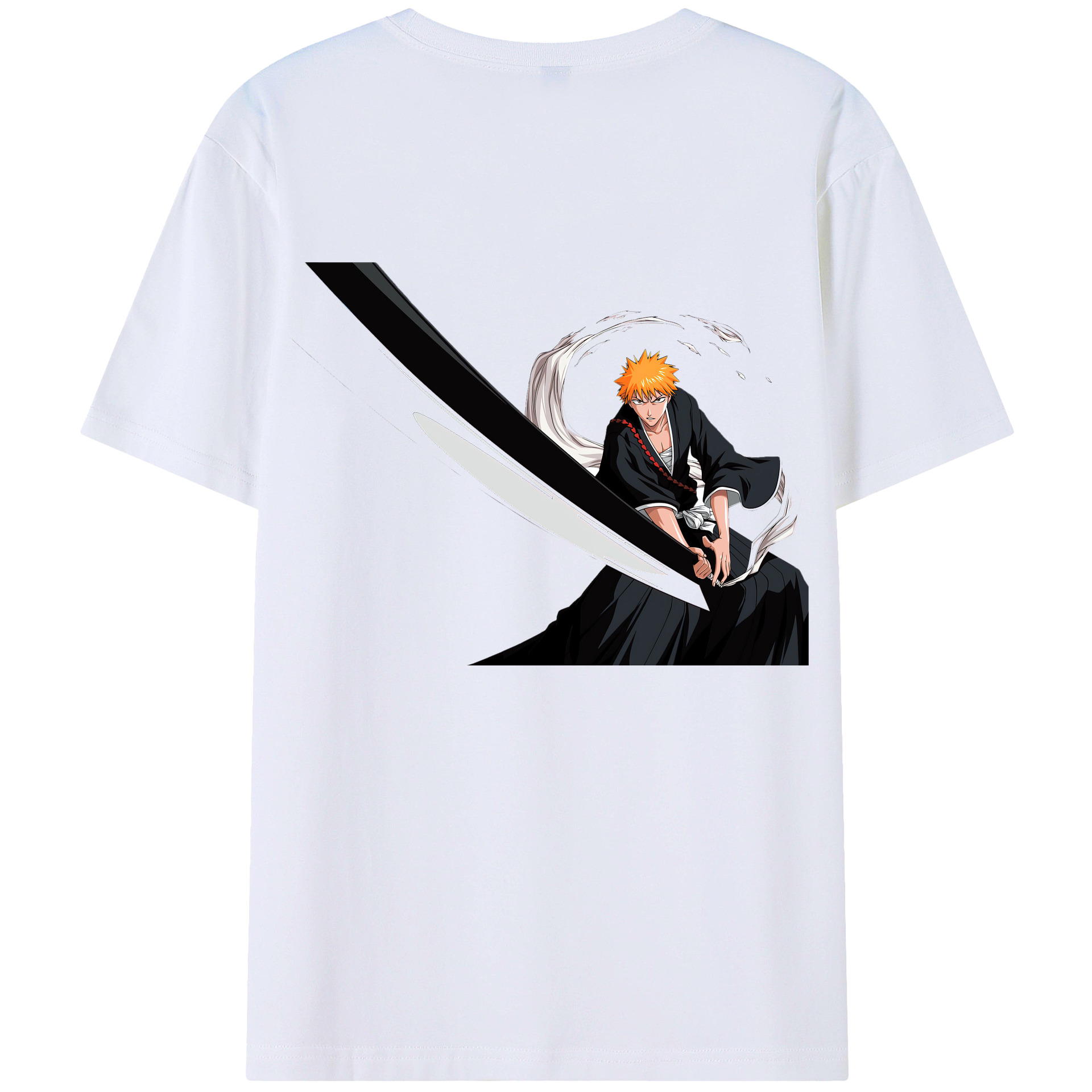 （画像用） ブリーチ 黒崎一護（くろさき いちご）BLEACH Kurosaki Ichigo レディース半袖Tシャツ(バックプリント)