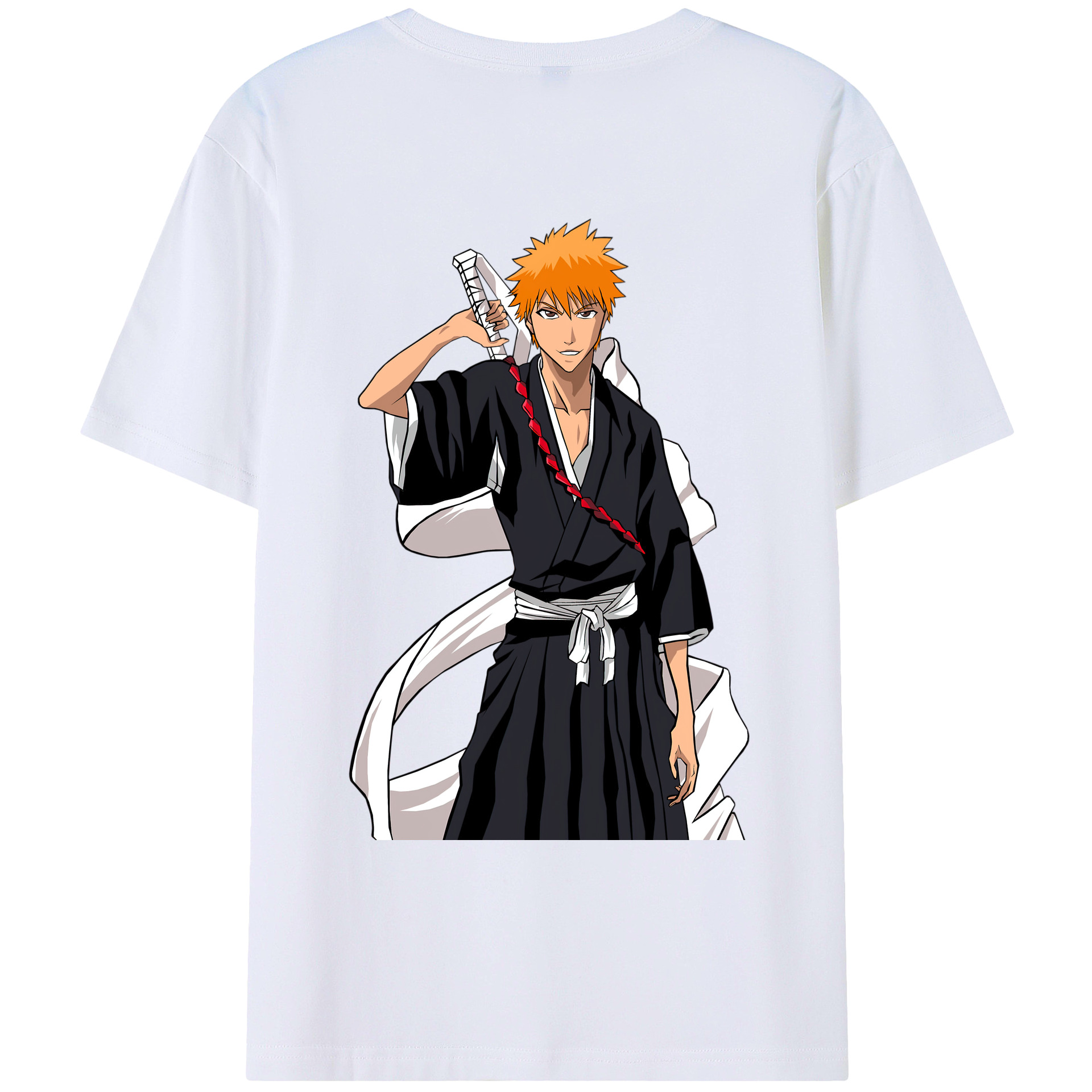 （画像用） ブリーチ 黒崎一護（くろさき いちご）BLEACH Kurosaki Ichigo レディース半袖Tシャツ(バックプリント)