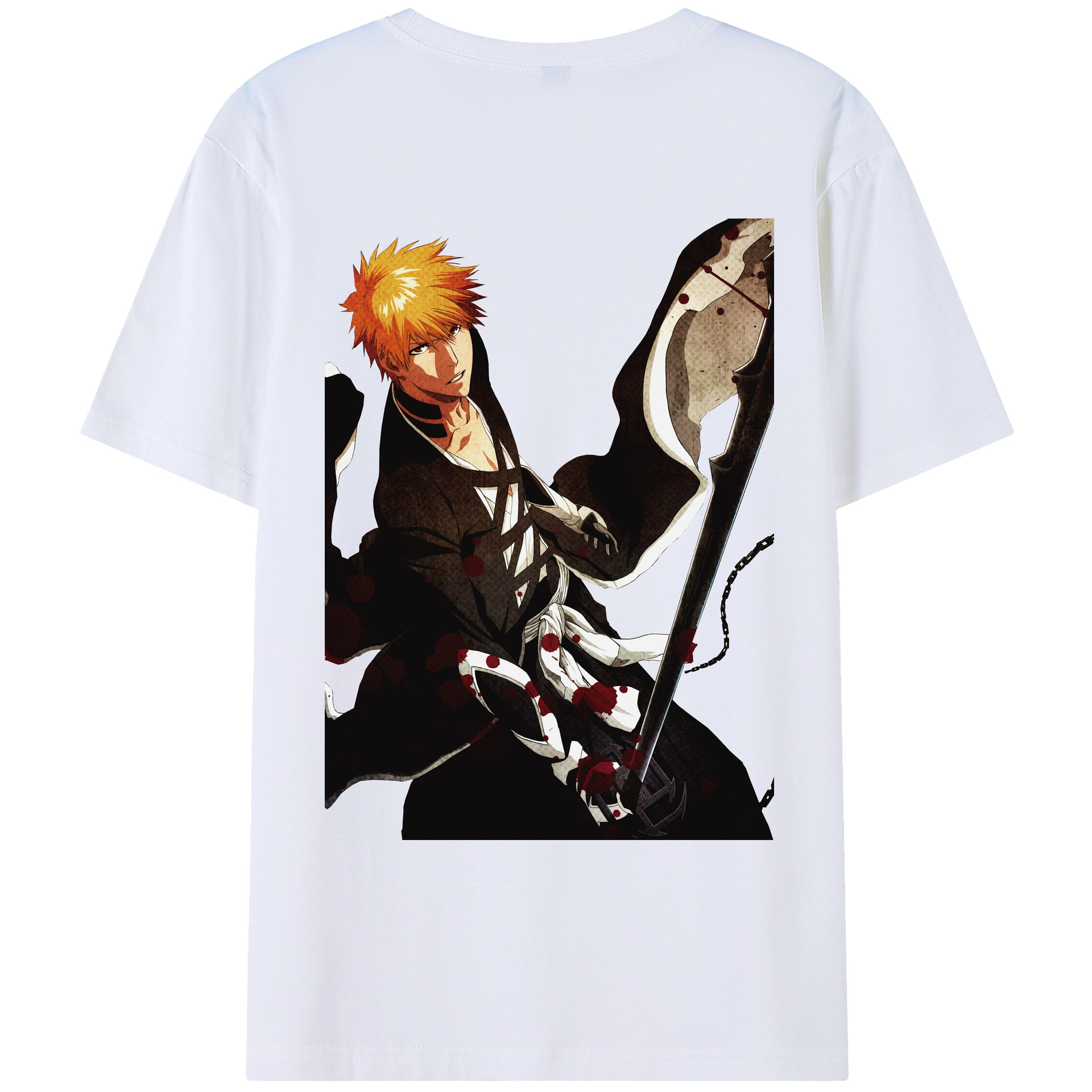 （画像用） ブリーチ 黒崎一護（くろさき いちご）BLEACH Kurosaki Ichigo レディース半袖Tシャツ(バックプリント)