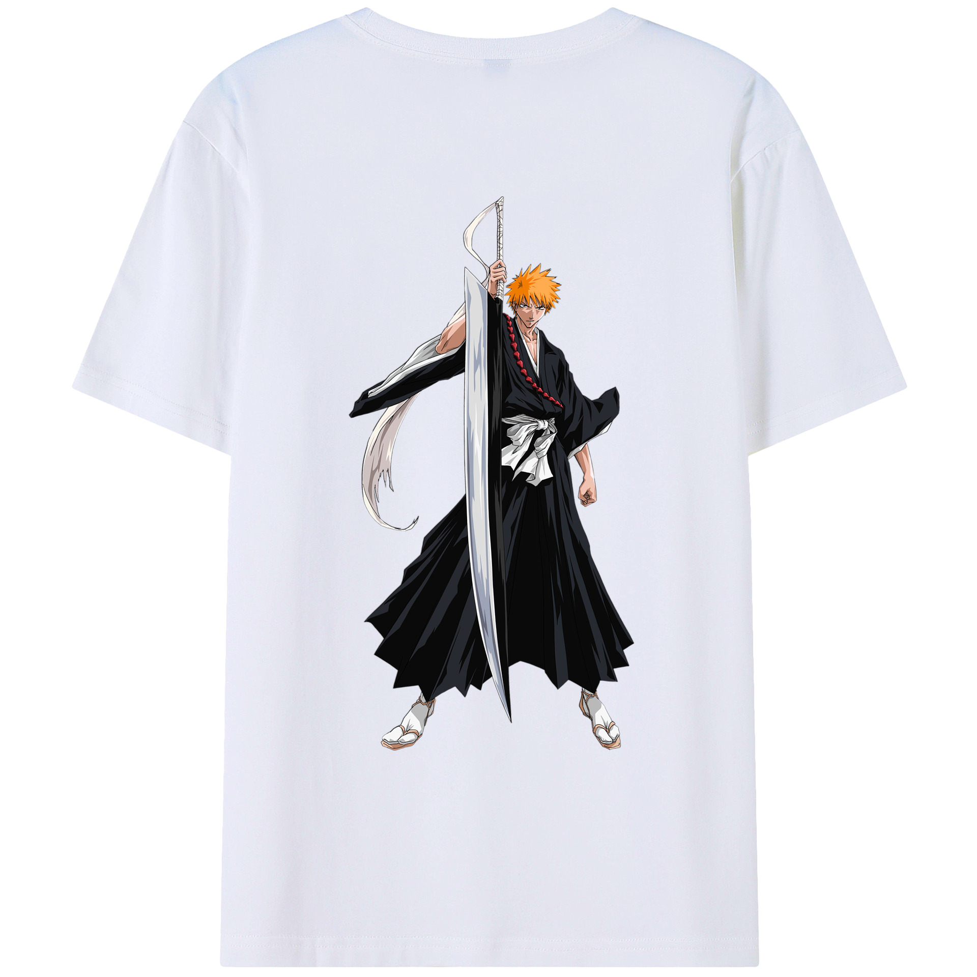 （画像用） ブリーチ 黒崎一護（くろさき いちご）BLEACH Kurosaki Ichigo レディース半袖Tシャツ(バックプリント)