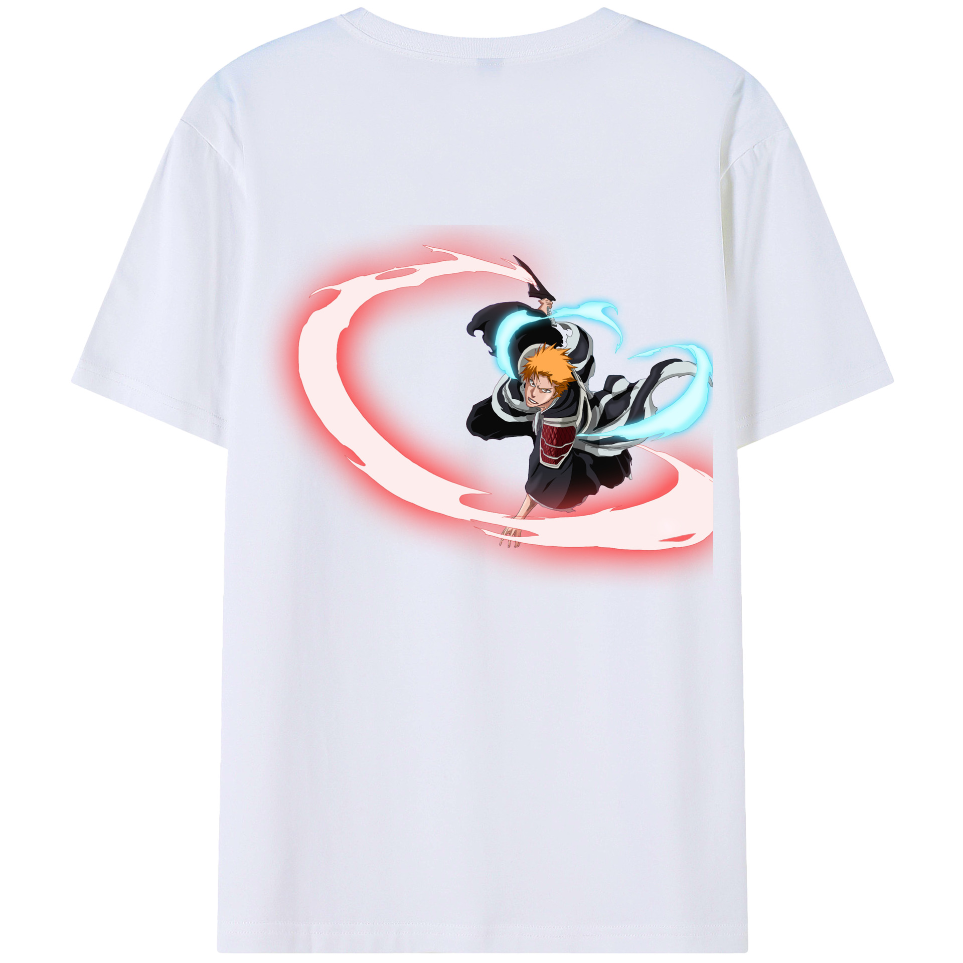 （画像用） ブリーチ 黒崎一護（くろさき いちご）BLEACH Kurosaki Ichigo レディース半袖Tシャツ(バックプリント)