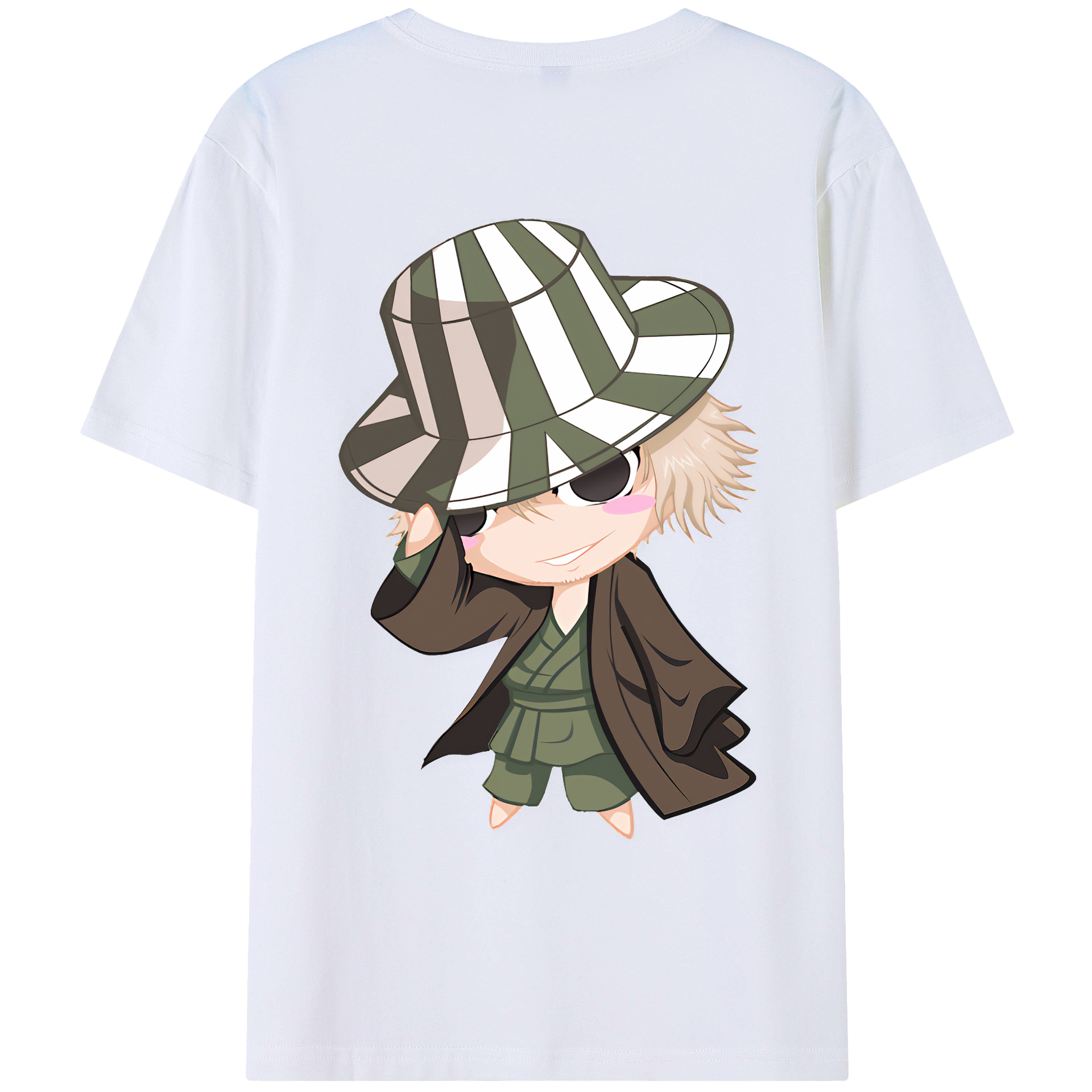 （画像用） "ブリーチ 浦原 喜助（うらはら きすけ） BLEACH Urahara Kisuke " レディース半袖Tシャツ(バックプリント)