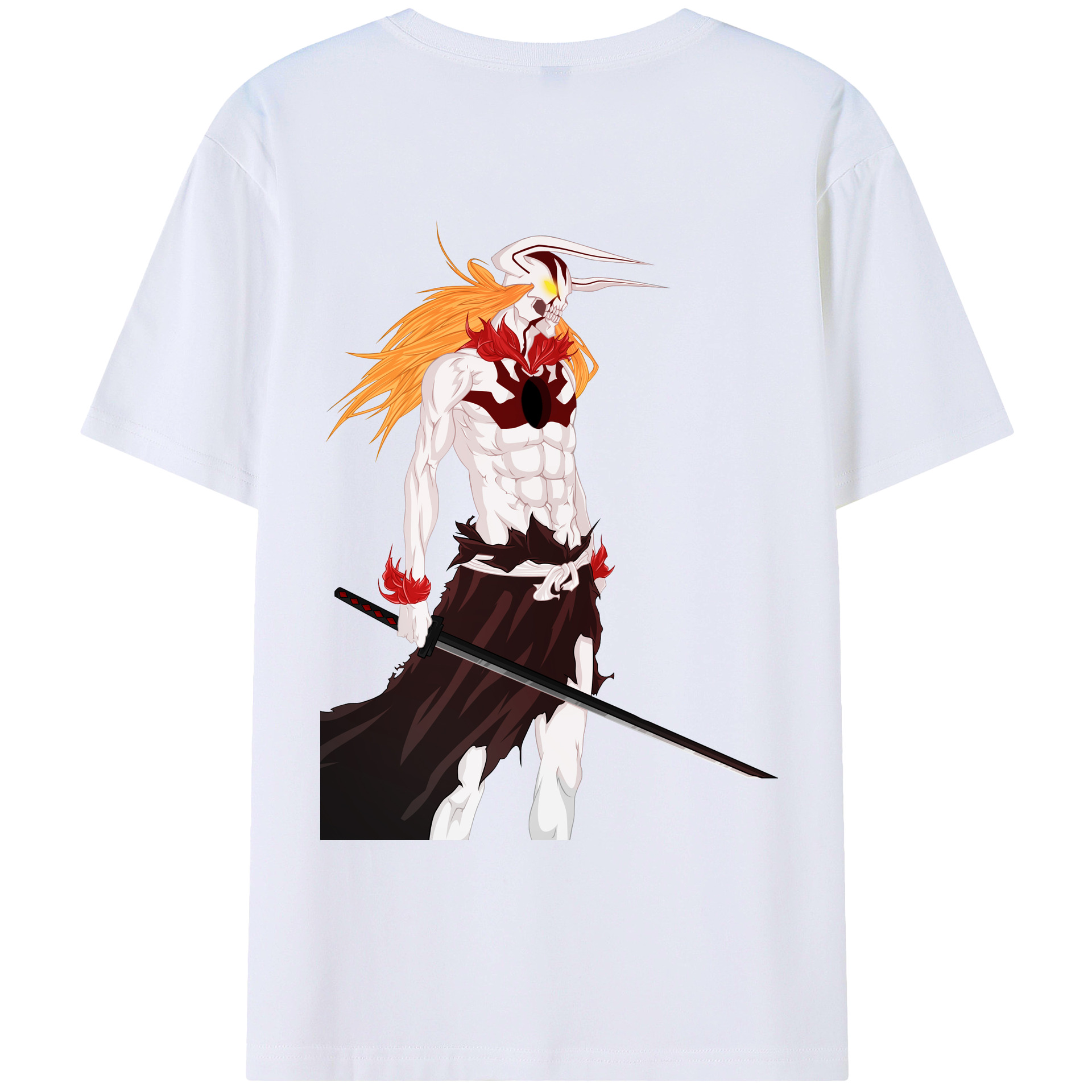 （画像用） ブリーチ 黒崎一護（くろさき いちご）BLEACH Kurosaki Ichigo レディース半袖Tシャツ(バックプリント)