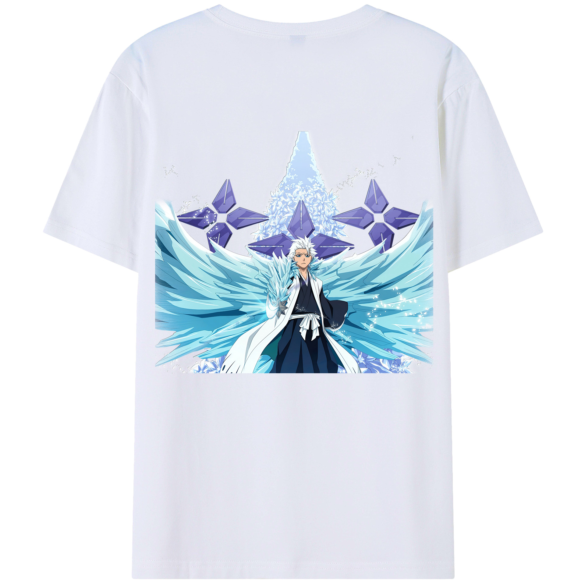 （画像用） ブリーチ 日番谷冬獅郎（ひつがや とうしろう） BLEACH Hitsugaya Toushirou レディース半袖Tシャツ(バックプリント)