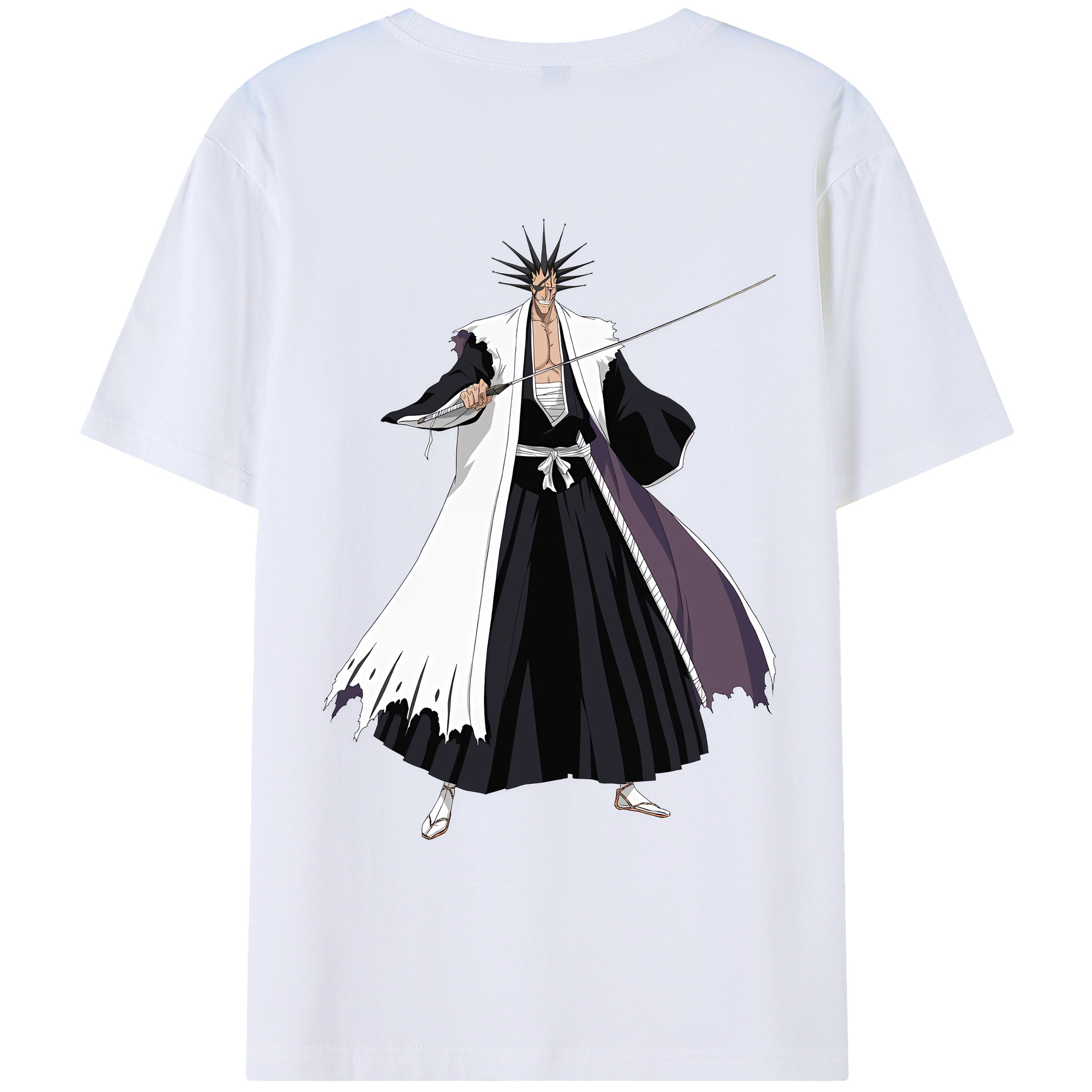 （画像用） ブリーチ ざらき けんぱち BLEACH Zaraki Kenpachi レディース半袖Tシャツ(バックプリント)