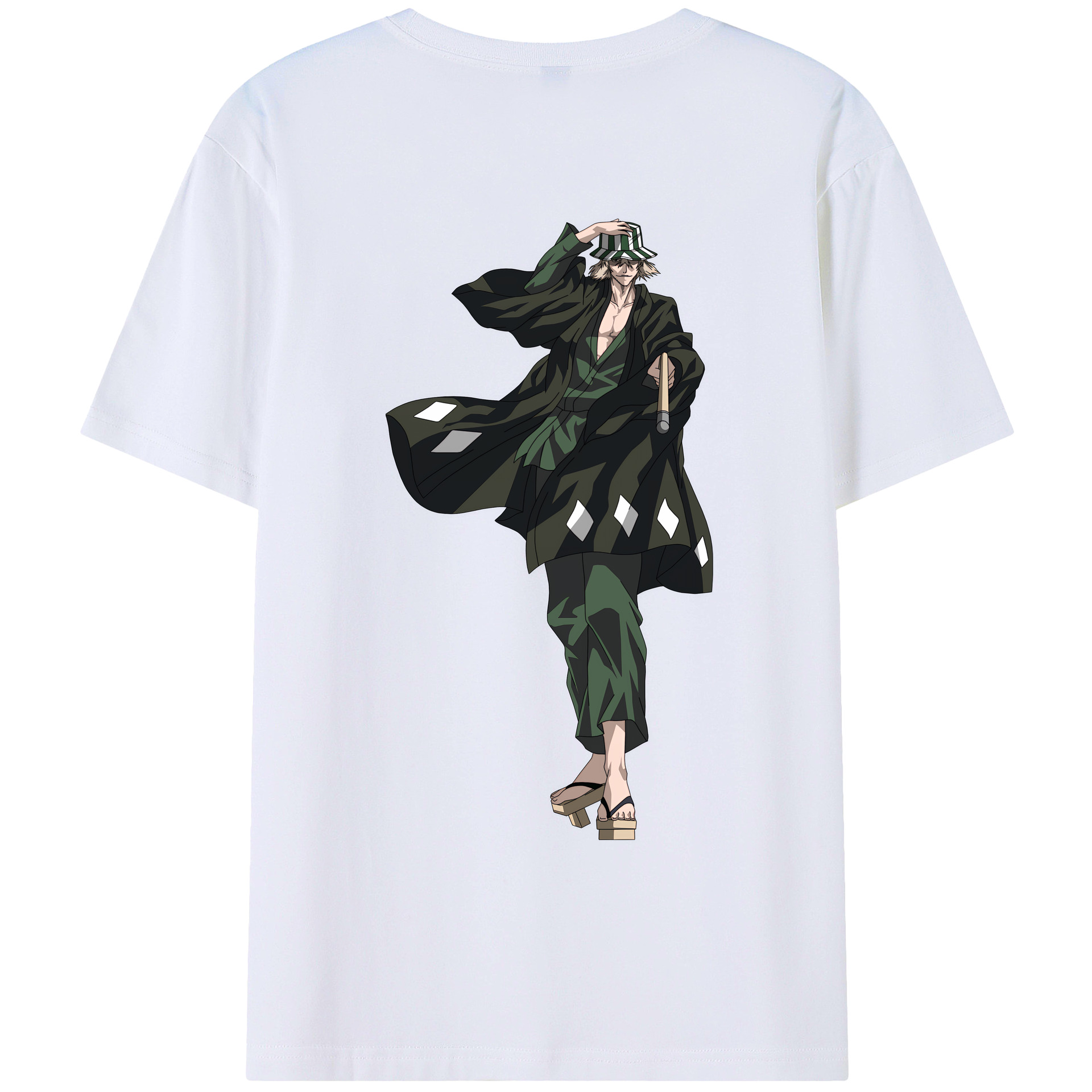 （画像用） "ブリーチ 浦原 喜助（うらはら きすけ） BLEACH Urahara Kisuke " レディース半袖Tシャツ(バックプリント)
