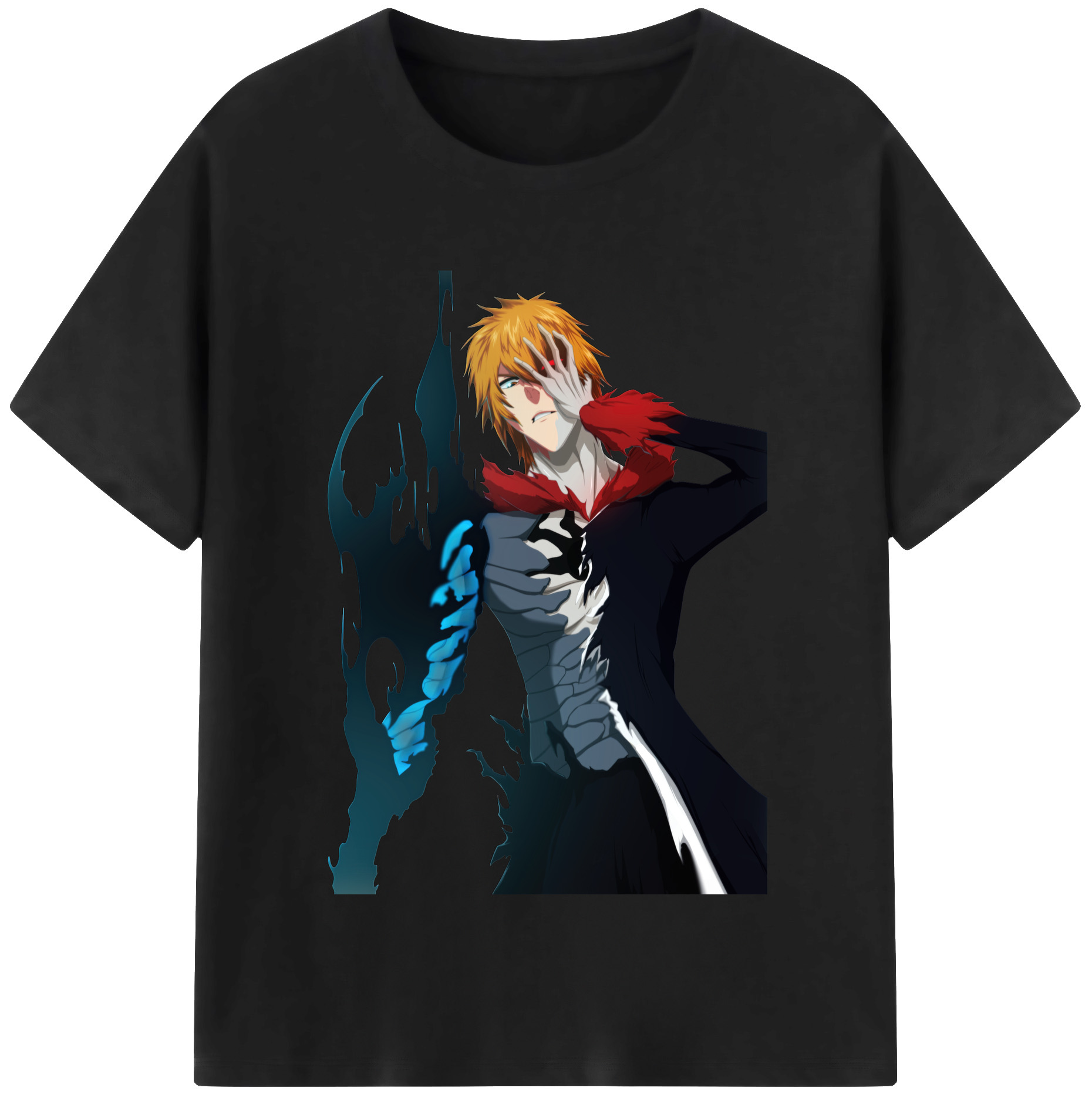 （画像用） ブリーチ 黒崎一護（くろさき いちご）BLEACH Kurosaki Ichigo レディースカジュアルプリントTシャツ（綿100％）