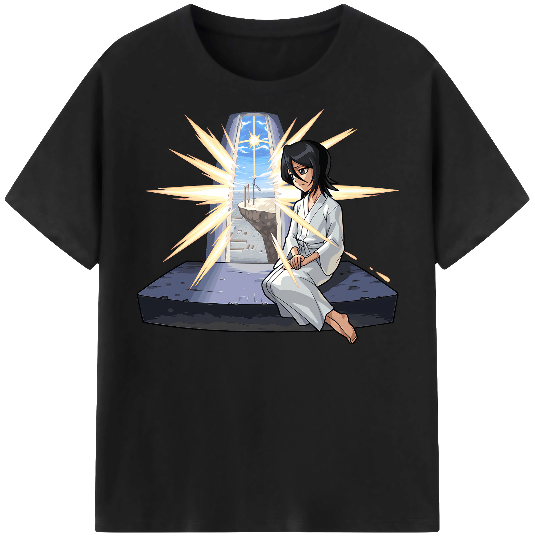 （画像用） ブリーチ 朽木ルキア BLEACH Kuchiki Rukia レディースカジュアルプリントTシャツ（綿100％）