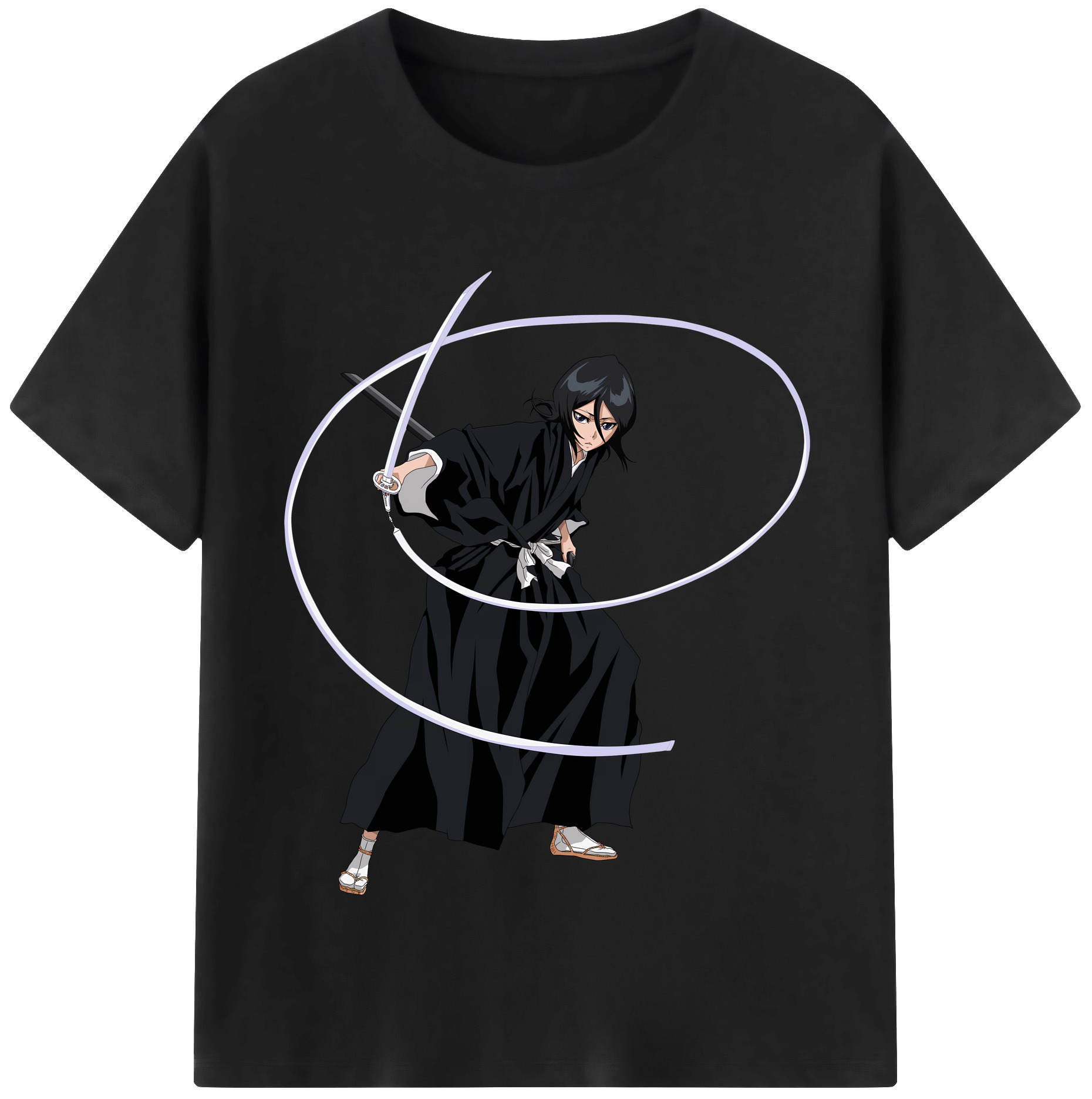 （画像用） ブリーチ 朽木ルキア BLEACH Kuchiki Rukia レディースカジュアルプリントTシャツ（綿100％）