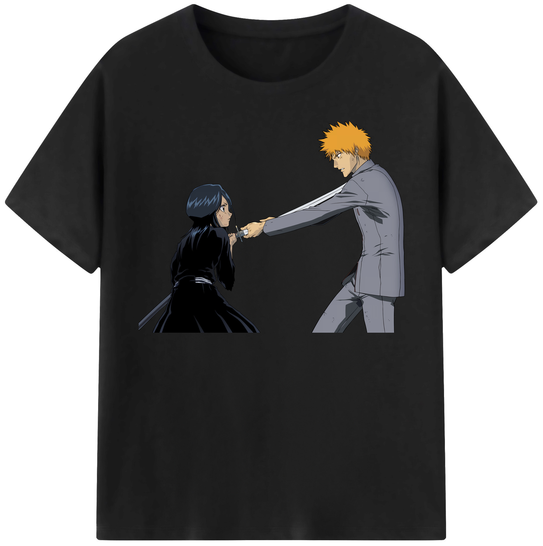 （画像用） ブリーチ 朽木ルキア BLEACH Kuchiki Rukia レディースカジュアルプリントTシャツ（綿100％）