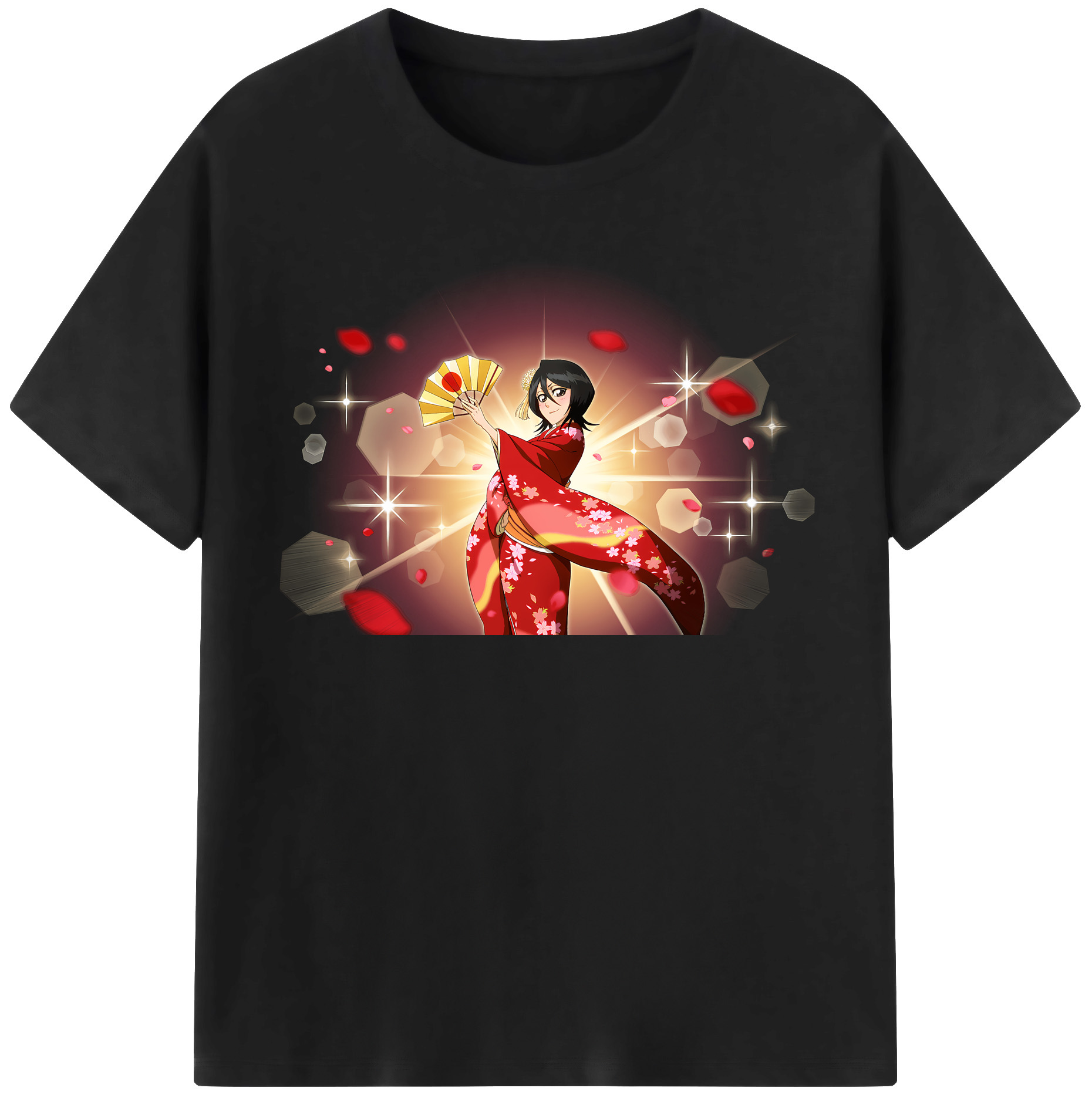 （画像用） ブリーチ 朽木ルキア BLEACH Kuchiki Rukia レディースカジュアルプリントTシャツ（綿100％）