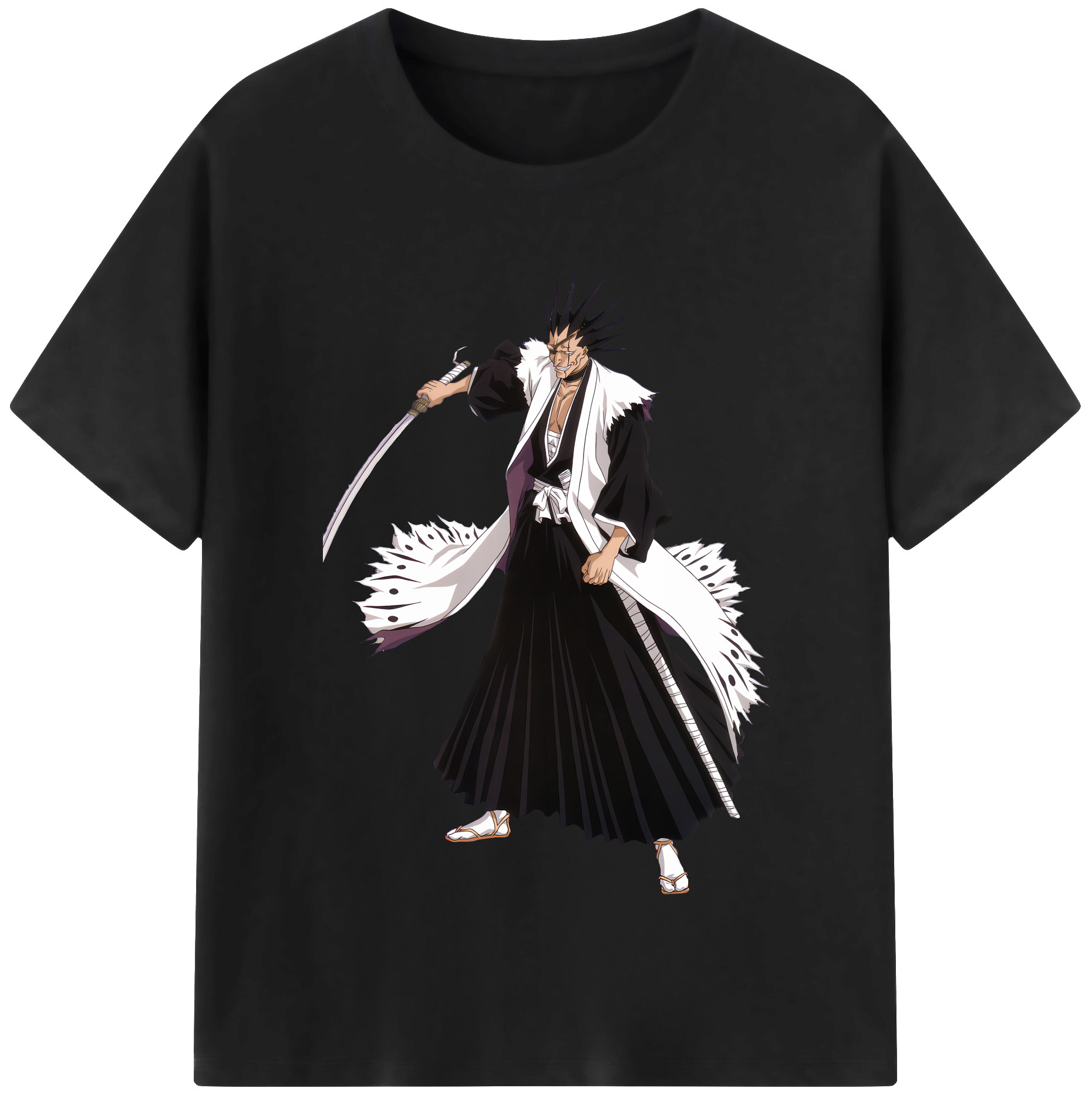 （画像用） ブリーチ ざらき けんぱち BLEACH Zaraki Kenpachi レディースカジュアルプリントTシャツ（綿100％）