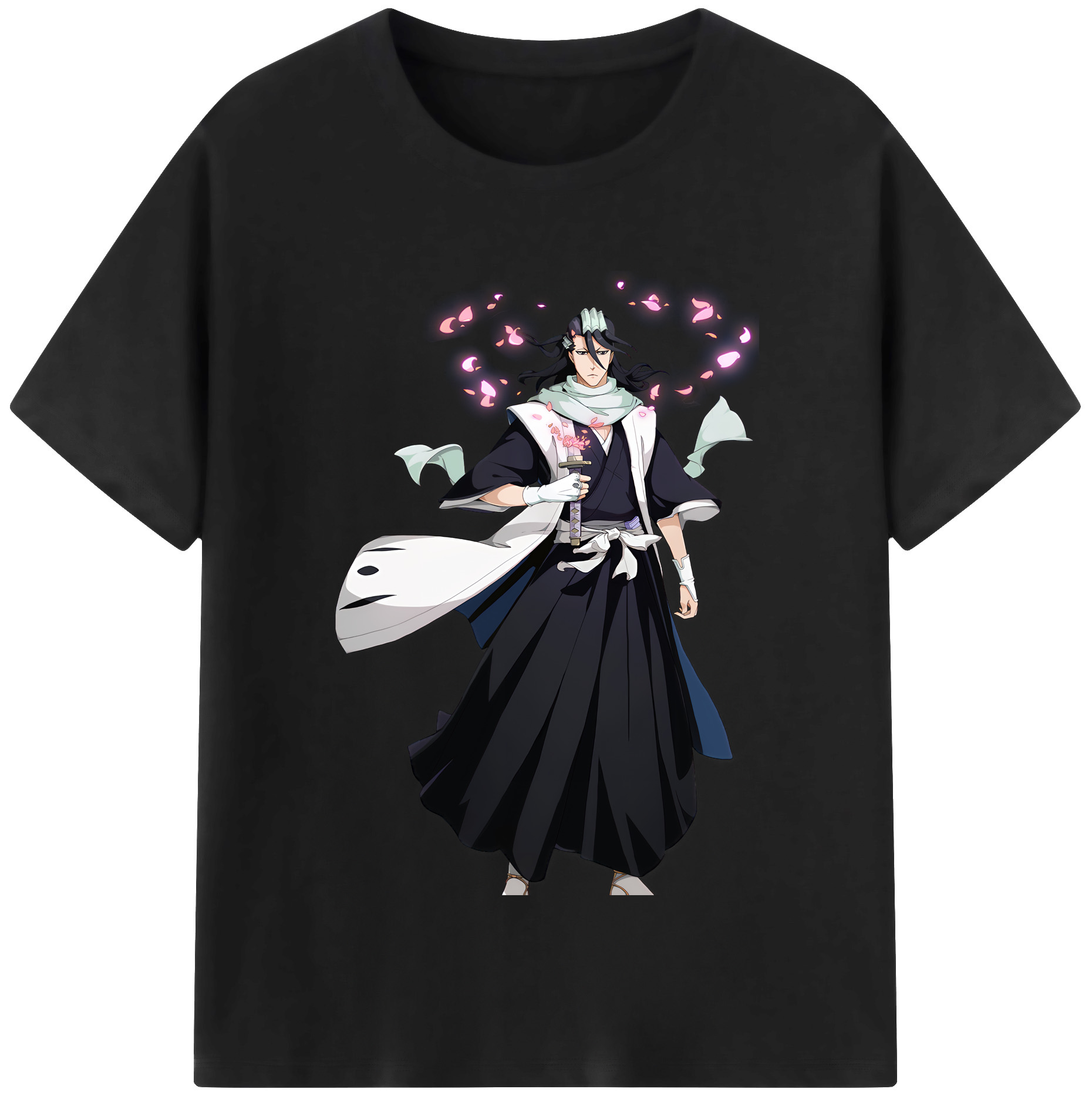 （画像用） ブリーチ くちき びゃくや BLEACH Kuchiki Byakuya レディースカジュアルプリントTシャツ（綿100％）
