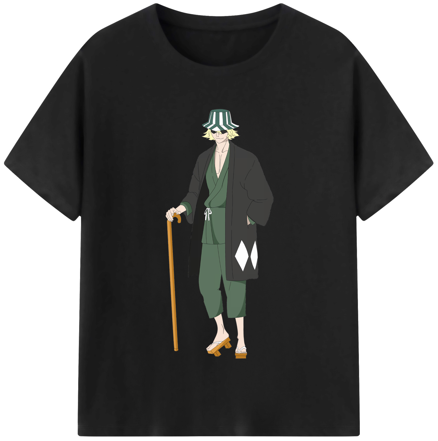 （画像用） "ブリーチ 浦原 喜助（うらはら きすけ） BLEACH Urahara Kisuke " レディースカジュアルプリントTシャツ（綿100％）