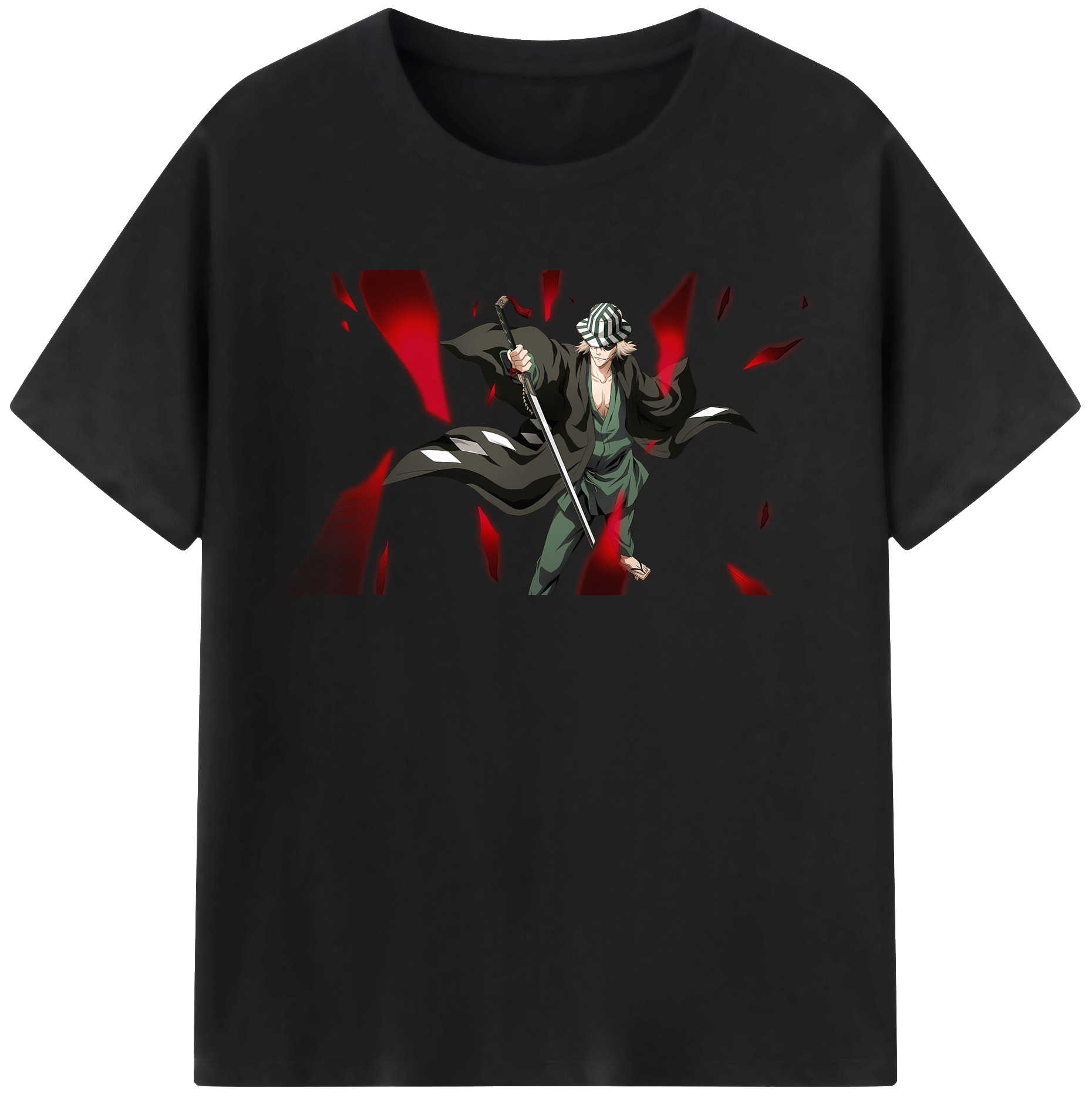（画像用） "ブリーチ 浦原 喜助（うらはら きすけ） BLEACH Urahara Kisuke " レディースカジュアルプリントTシャツ（綿100％）