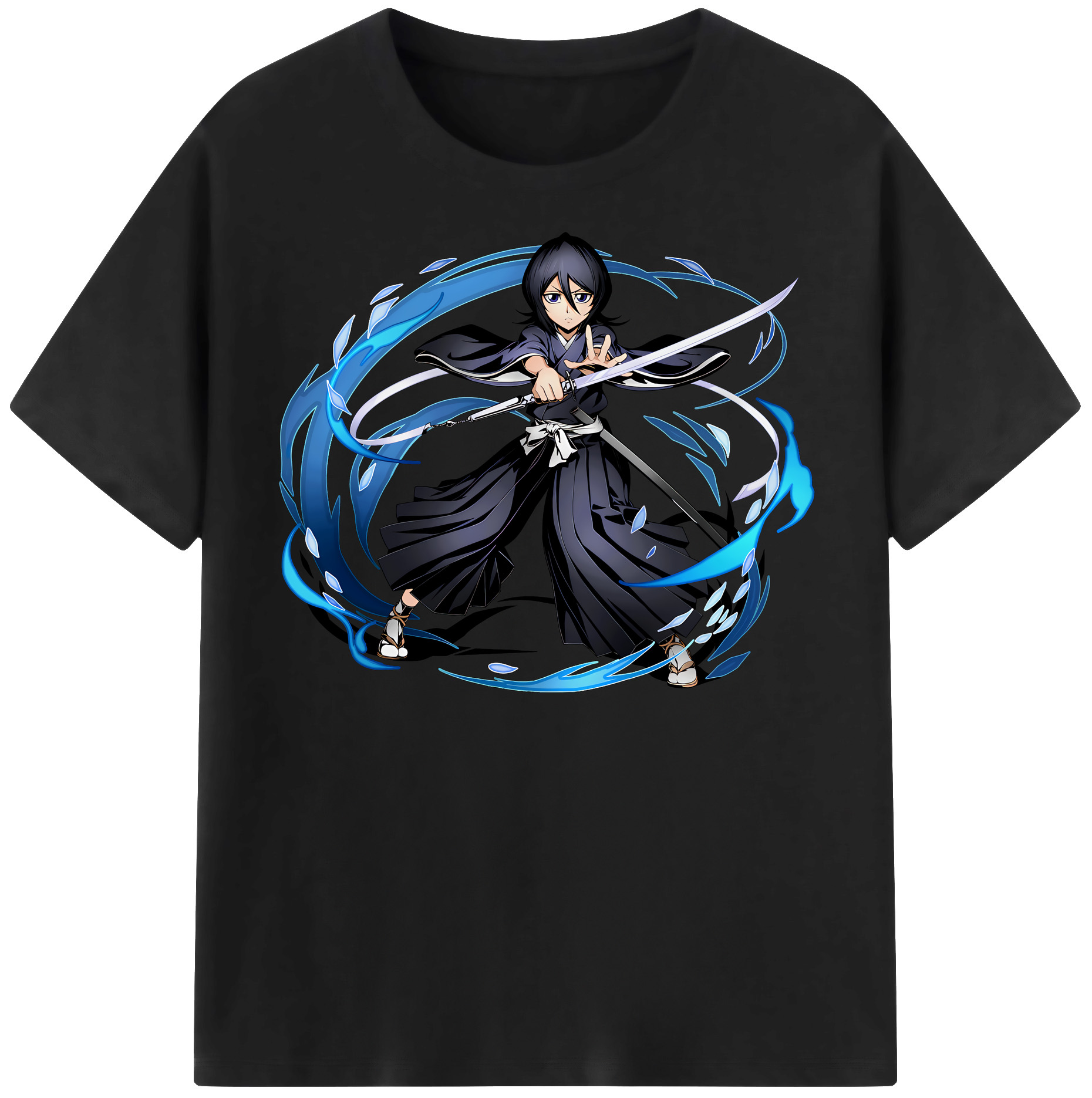 （画像用） ブリーチ 朽木ルキア BLEACH Kuchiki Rukia レディースカジュアルプリントTシャツ（綿100％）