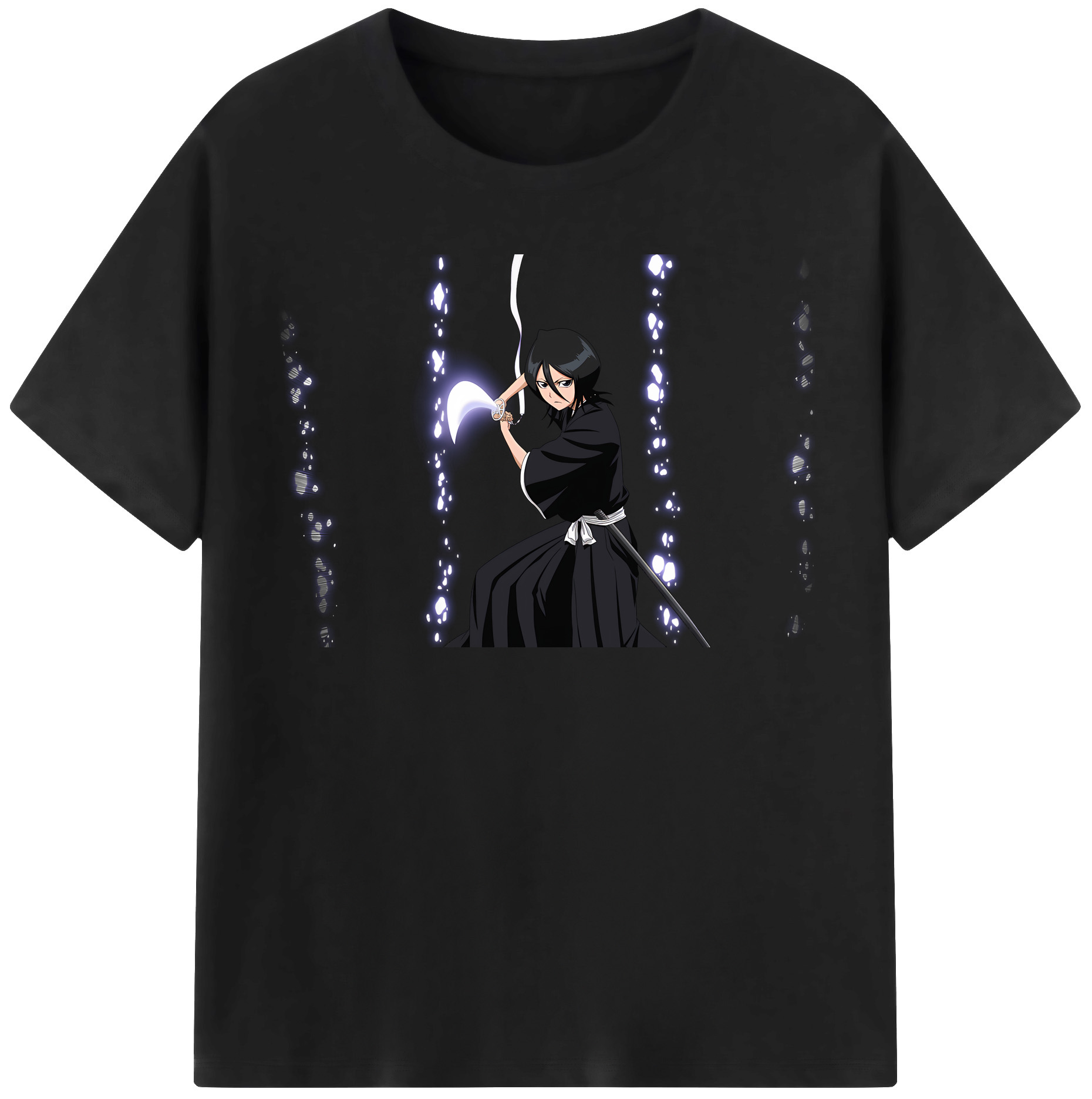 （画像用） ブリーチ 朽木ルキア BLEACH Kuchiki Rukia レディースカジュアルプリントTシャツ（綿100％）