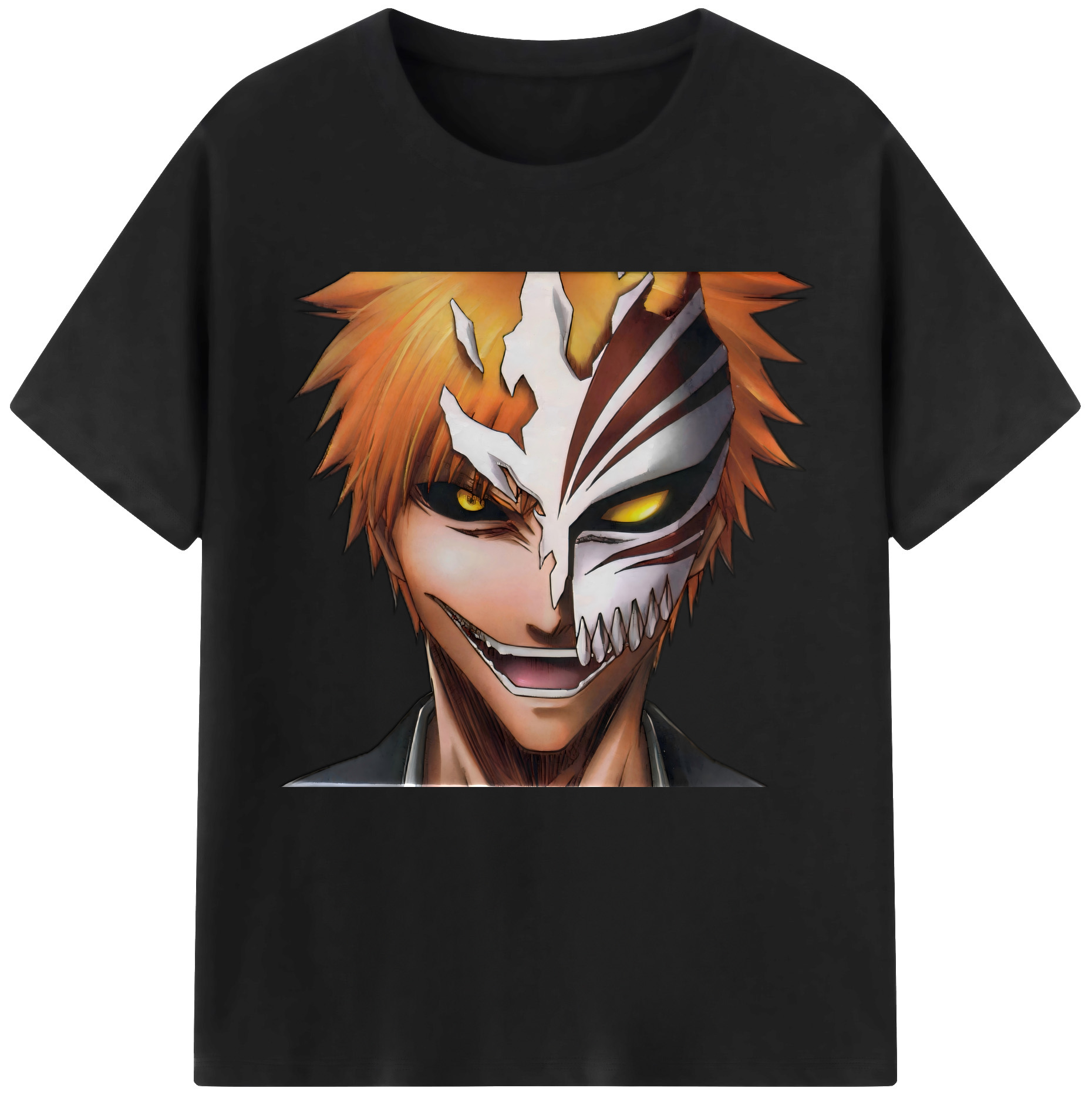 （画像用） ブリーチ 黒崎一護（くろさき いちご）BLEACH Kurosaki Ichigo レディースカジュアルプリントTシャツ（綿100％）