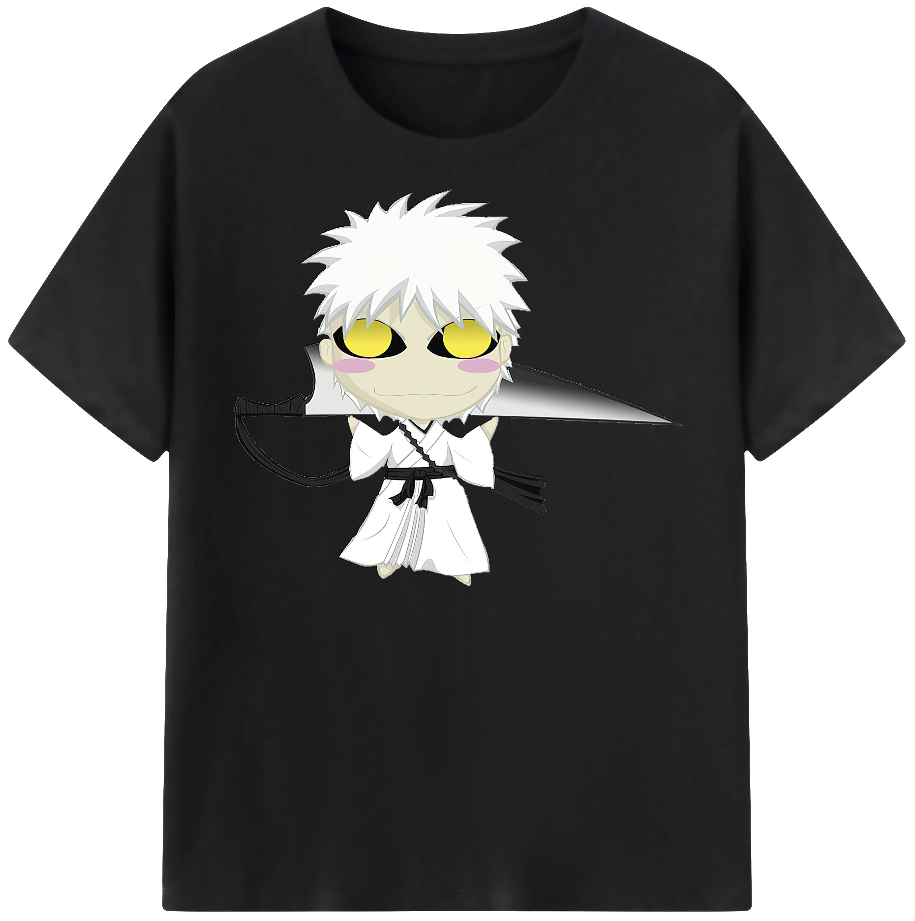 （画像用） ブリーチ 黒崎一護（くろさき いちご）BLEACH Kurosaki Ichigo レディースカジュアルプリントTシャツ（綿100％）