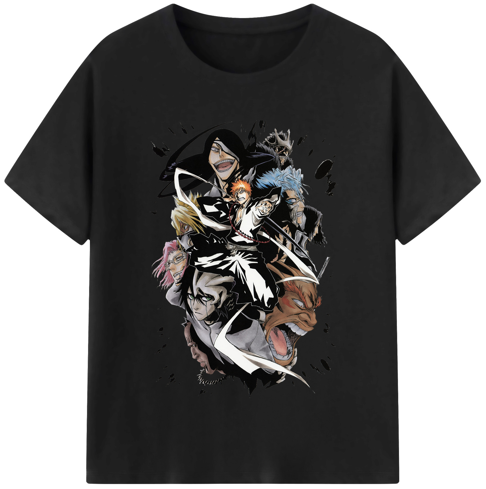 （画像用） ブリーチ 黒崎一護（くろさき いちご）BLEACH Kurosaki Ichigo レディースカジュアルプリントTシャツ（綿100％）