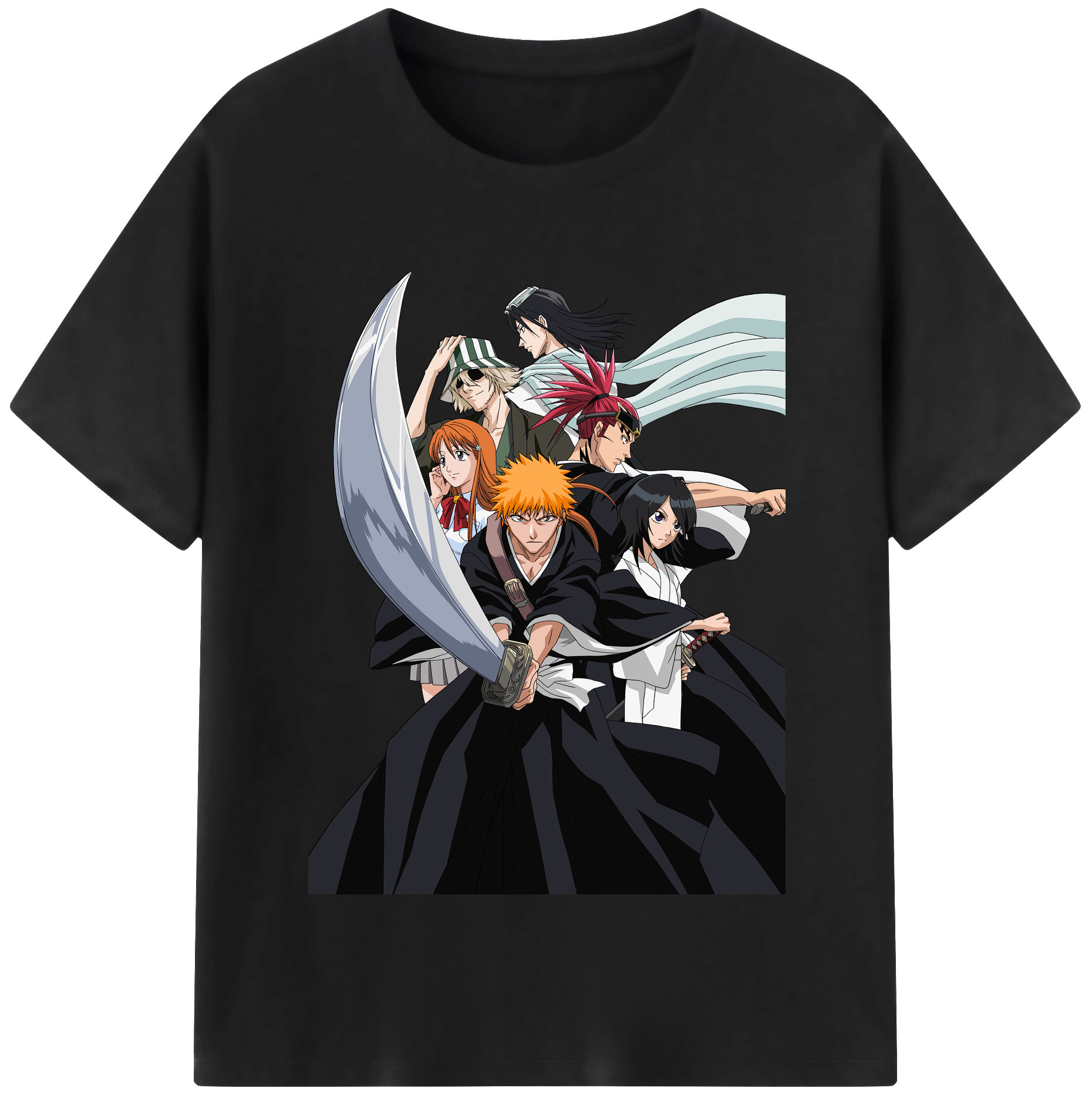 （画像用） ブリーチ 黒崎一護（くろさき いちご）BLEACH Kurosaki Ichigo レディースカジュアルプリントTシャツ（綿100％）