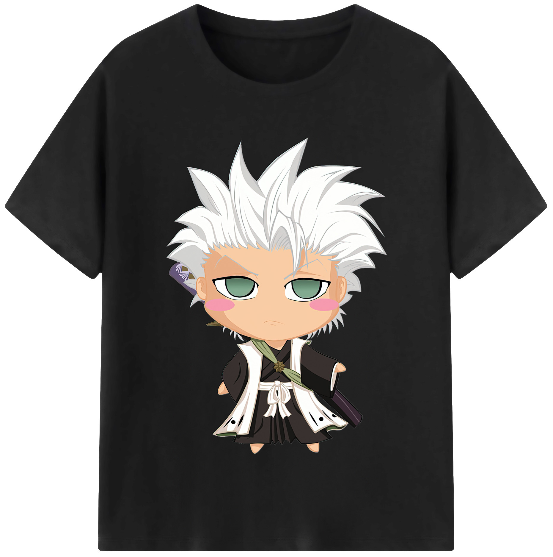 （画像用） ブリーチ 日番谷冬獅郎（ひつがや とうしろう） BLEACH Hitsugaya Toushirou レディースカジュアルプリントTシャツ（綿100％）