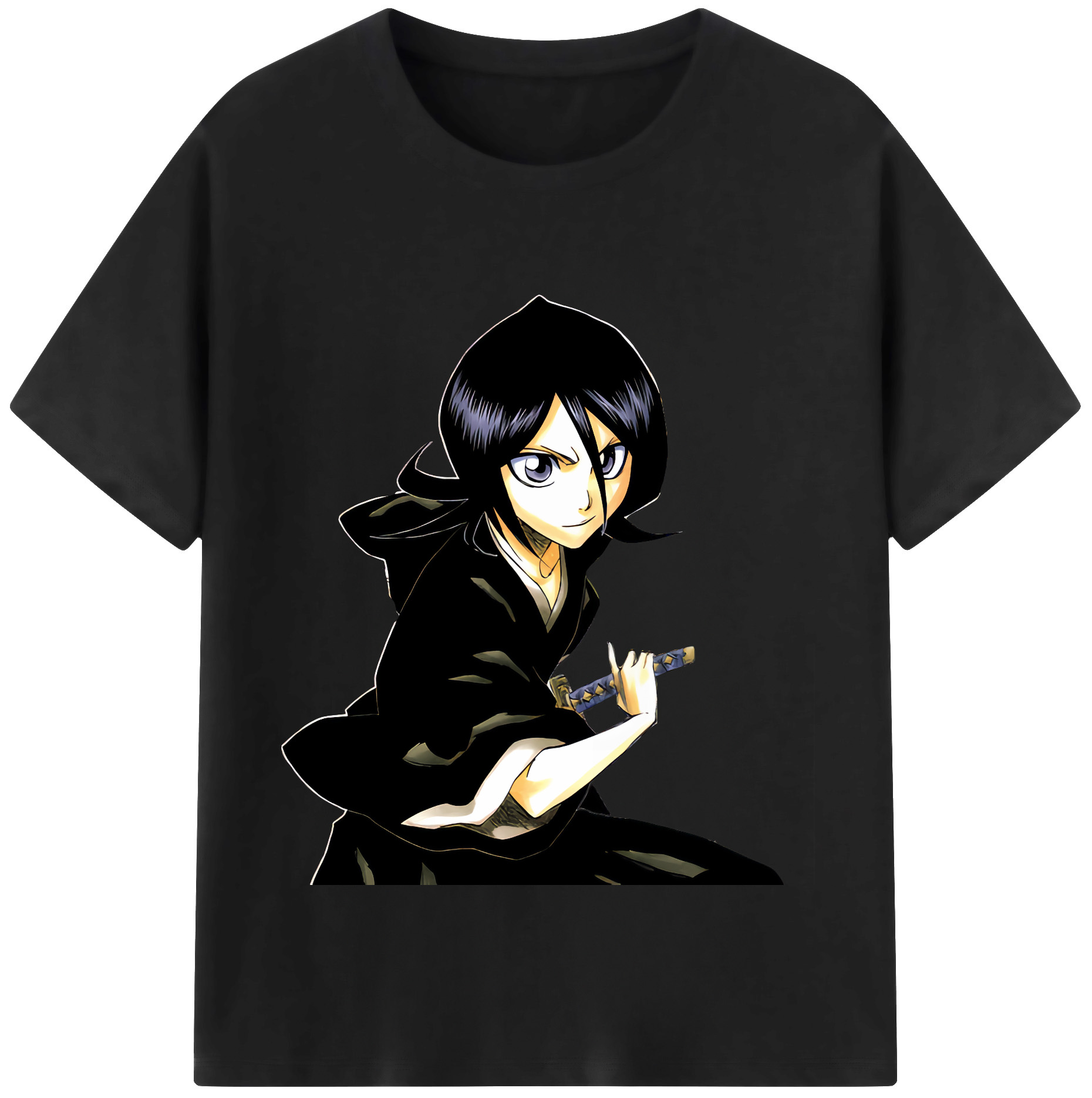 （画像用） ブリーチ 朽木ルキア BLEACH Kuchiki Rukia レディースカジュアルプリントTシャツ（綿100％）