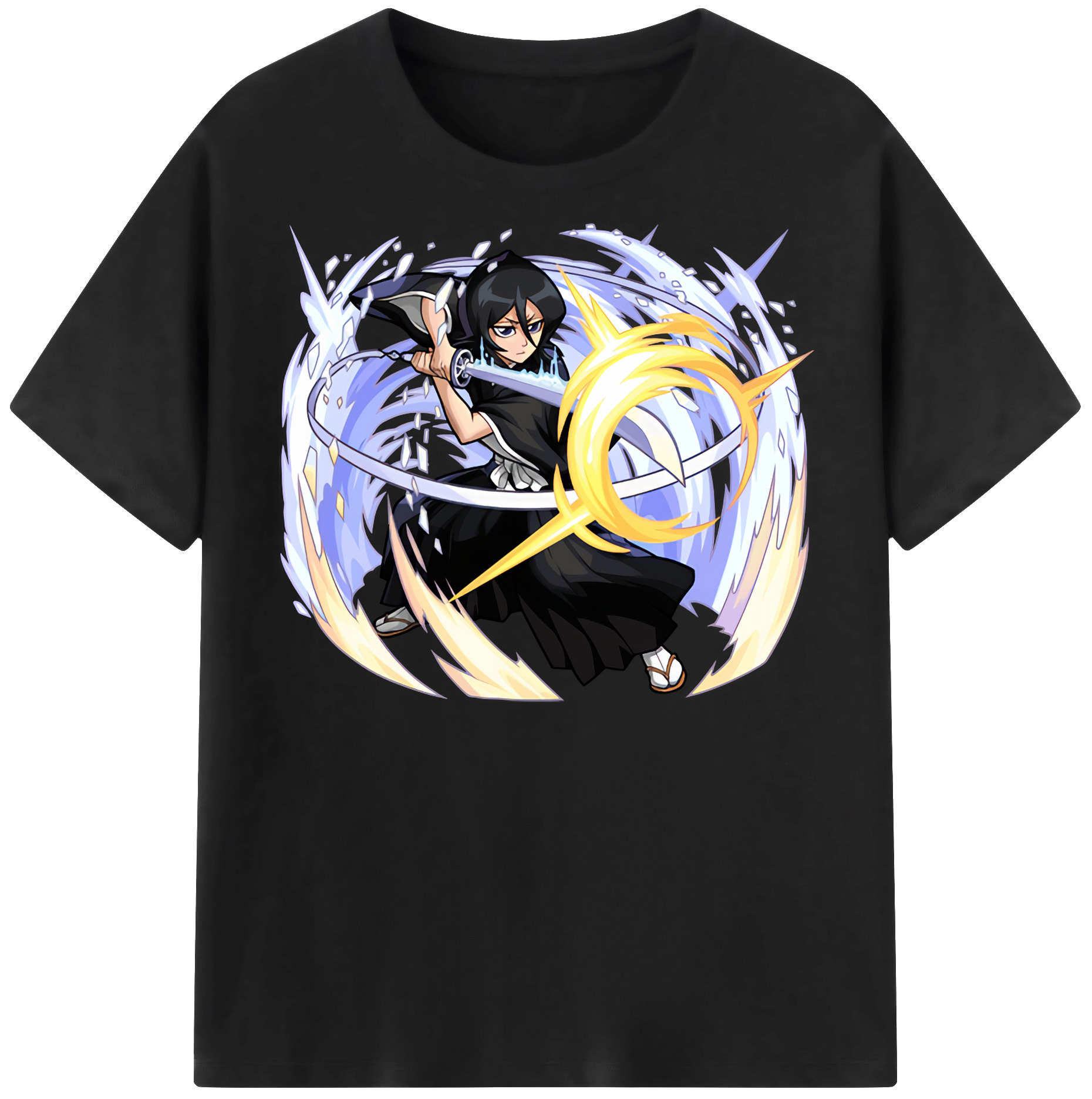 （画像用） ブリーチ 朽木ルキア BLEACH Kuchiki Rukia レディースカジュアルプリントTシャツ（綿100％）