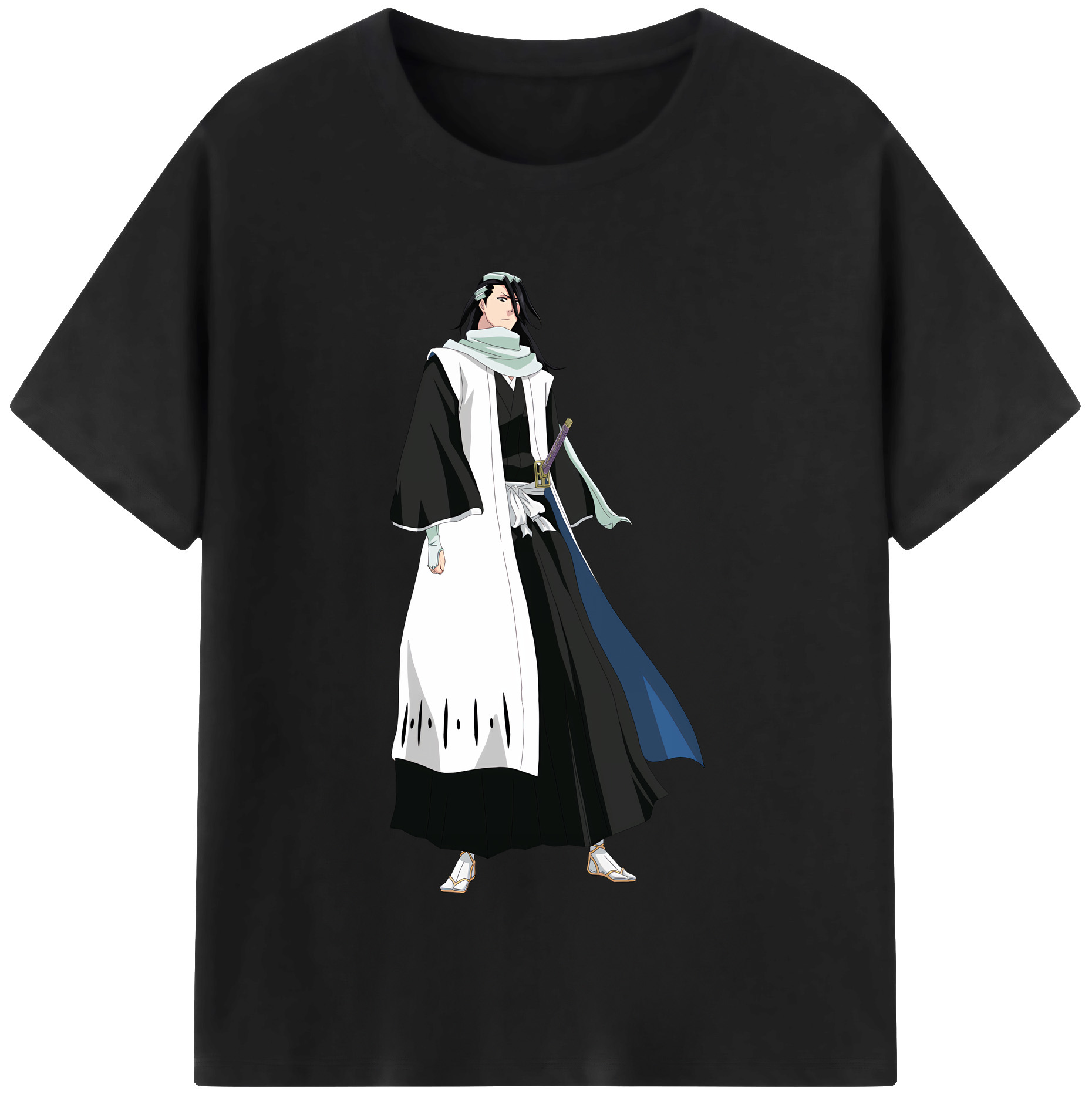 （画像用） ブリーチ くちき びゃくや BLEACH Kuchiki Byakuya レディースカジュアルプリントTシャツ（綿100％）