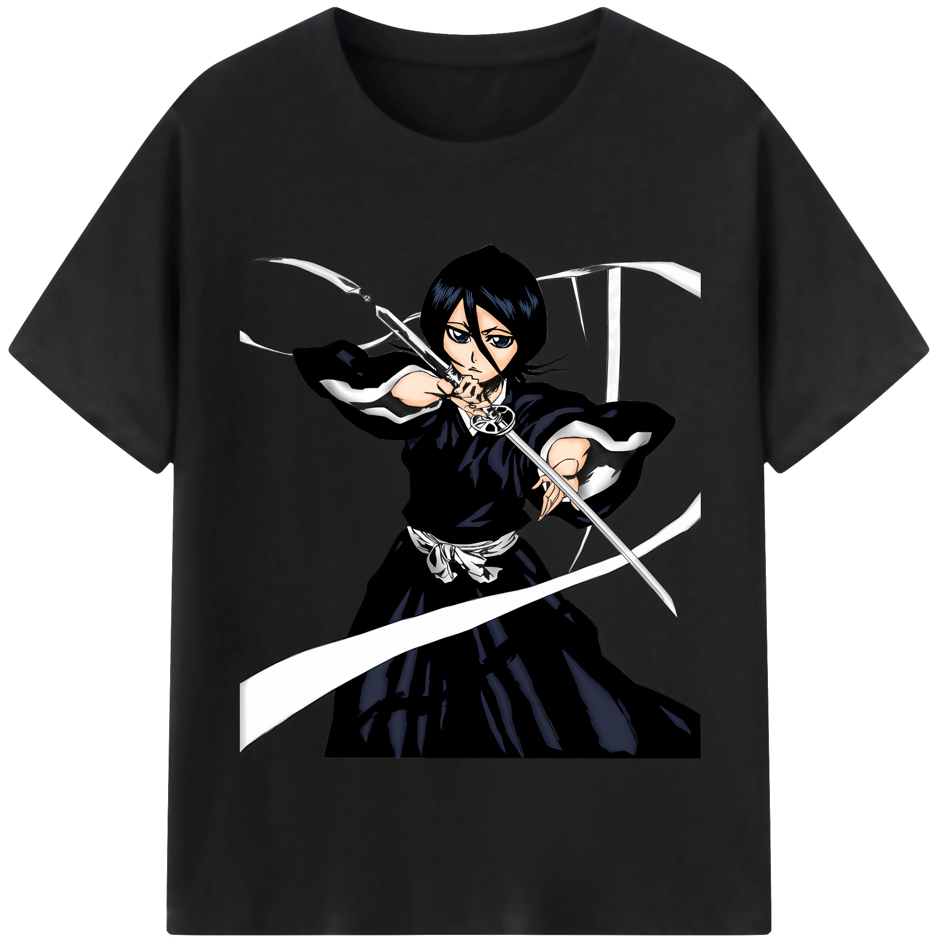 （画像用） ブリーチ 朽木ルキア BLEACH Kuchiki Rukia レディースカジュアルプリントTシャツ（綿100％）