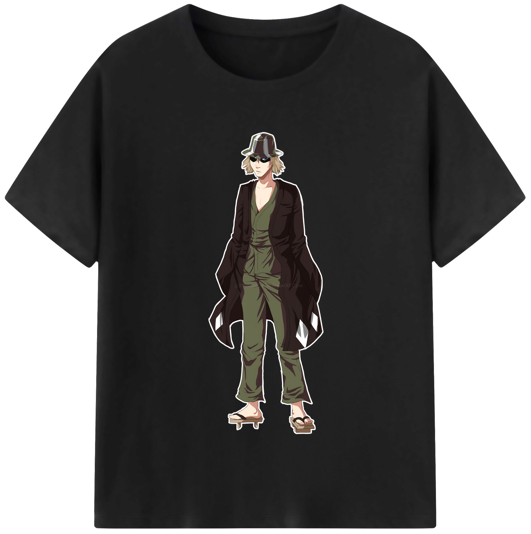 （画像用） "ブリーチ 浦原 喜助（うらはら きすけ） BLEACH Urahara Kisuke " レディースカジュアルプリントTシャツ（綿100％）