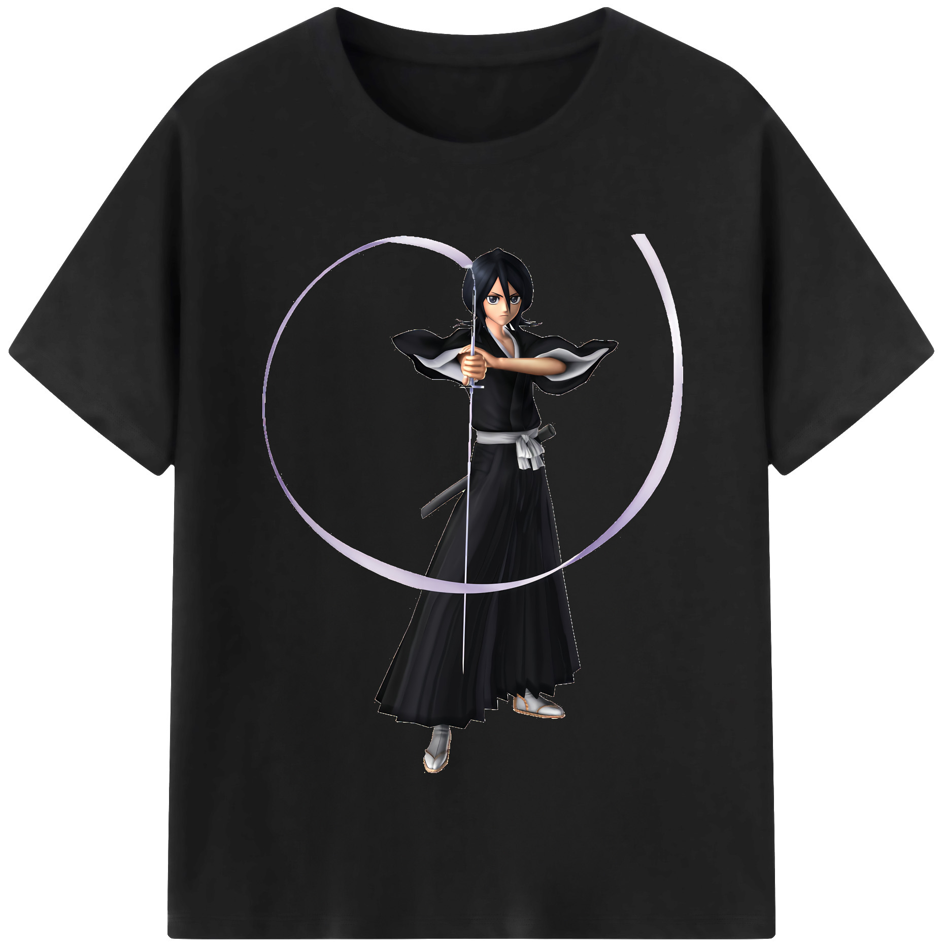 （画像用） ブリーチ 朽木ルキア BLEACH Kuchiki Rukia レディースカジュアルプリントTシャツ（綿100％）