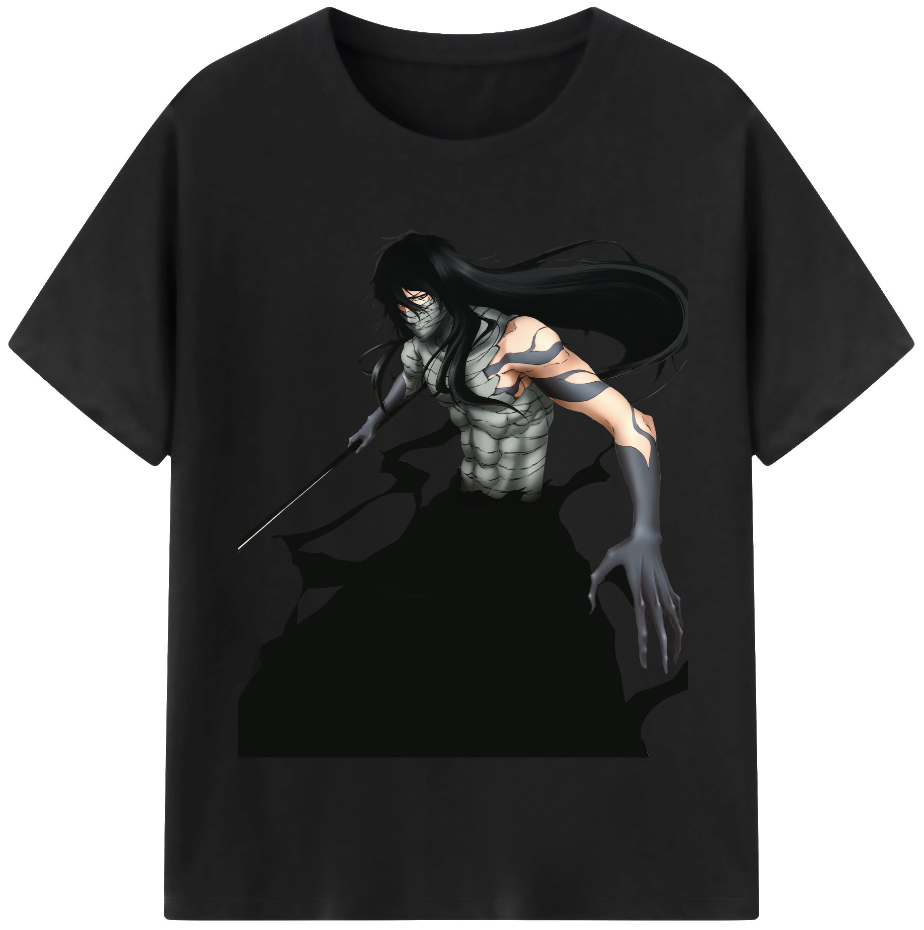 （画像用） ブリーチ 黒崎一護（くろさき いちご）BLEACH Kurosaki Ichigo レディースカジュアルプリントTシャツ（綿100％）