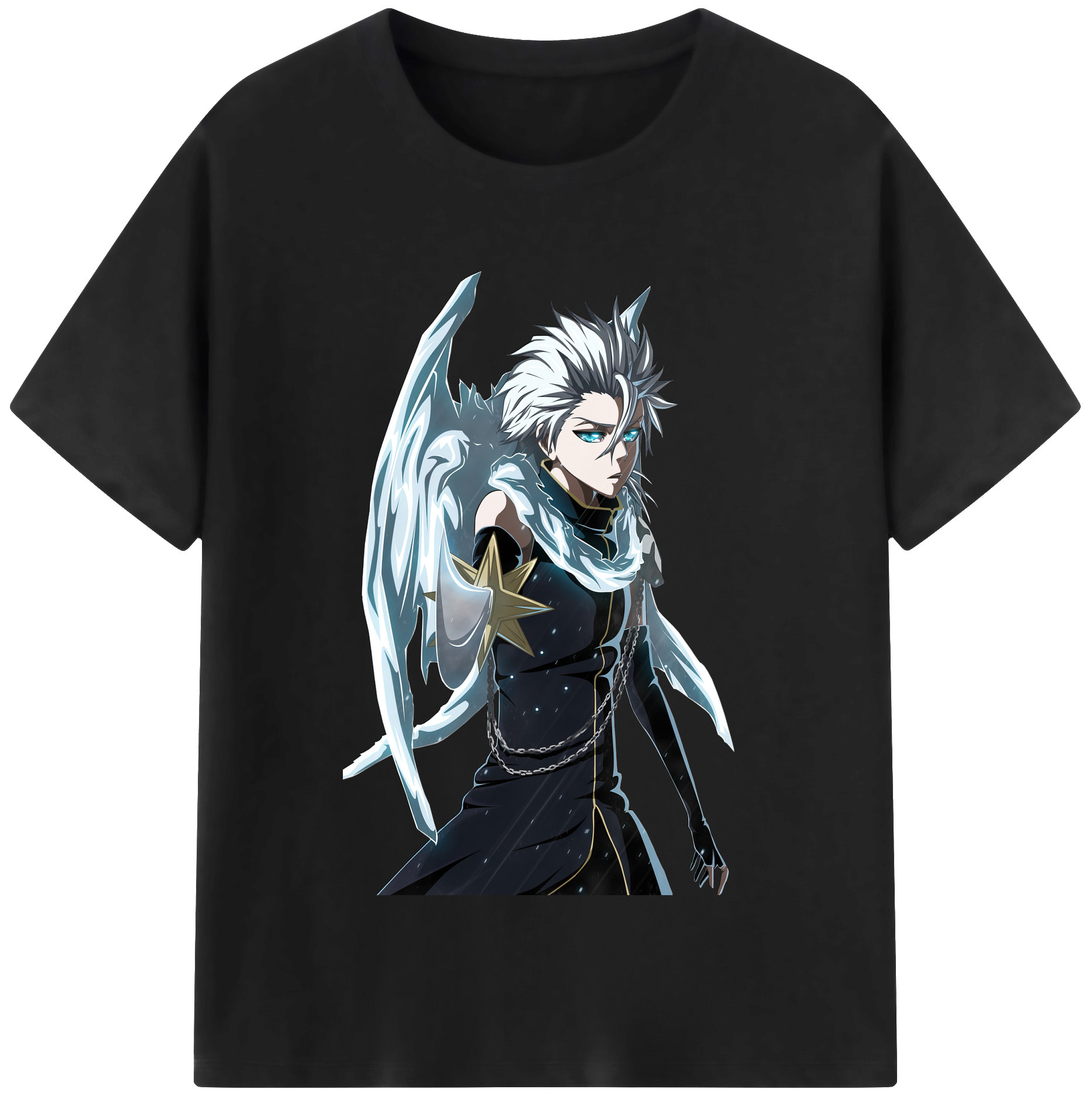 （画像用） ブリーチ 日番谷冬獅郎（ひつがや とうしろう） BLEACH Hitsugaya Toushirou レディースカジュアルプリントTシャツ（綿100％）