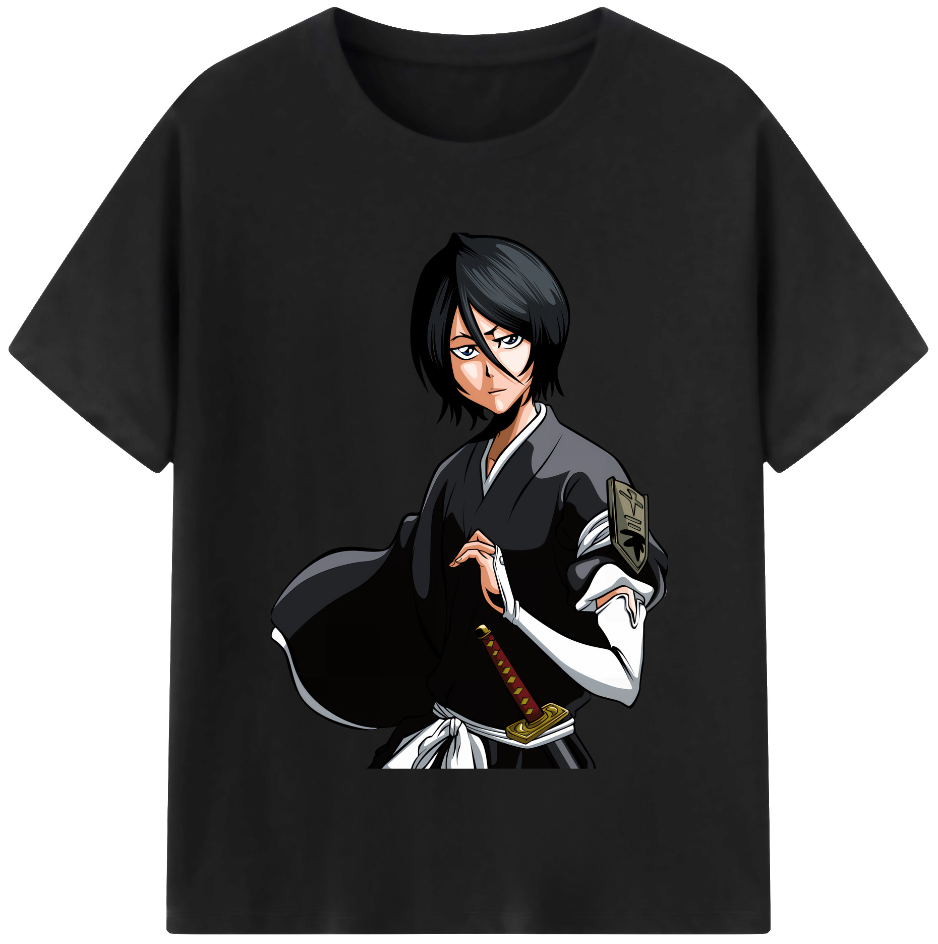 （画像用） ブリーチ 朽木ルキア BLEACH Kuchiki Rukia レディースカジュアルプリントTシャツ（綿100％）