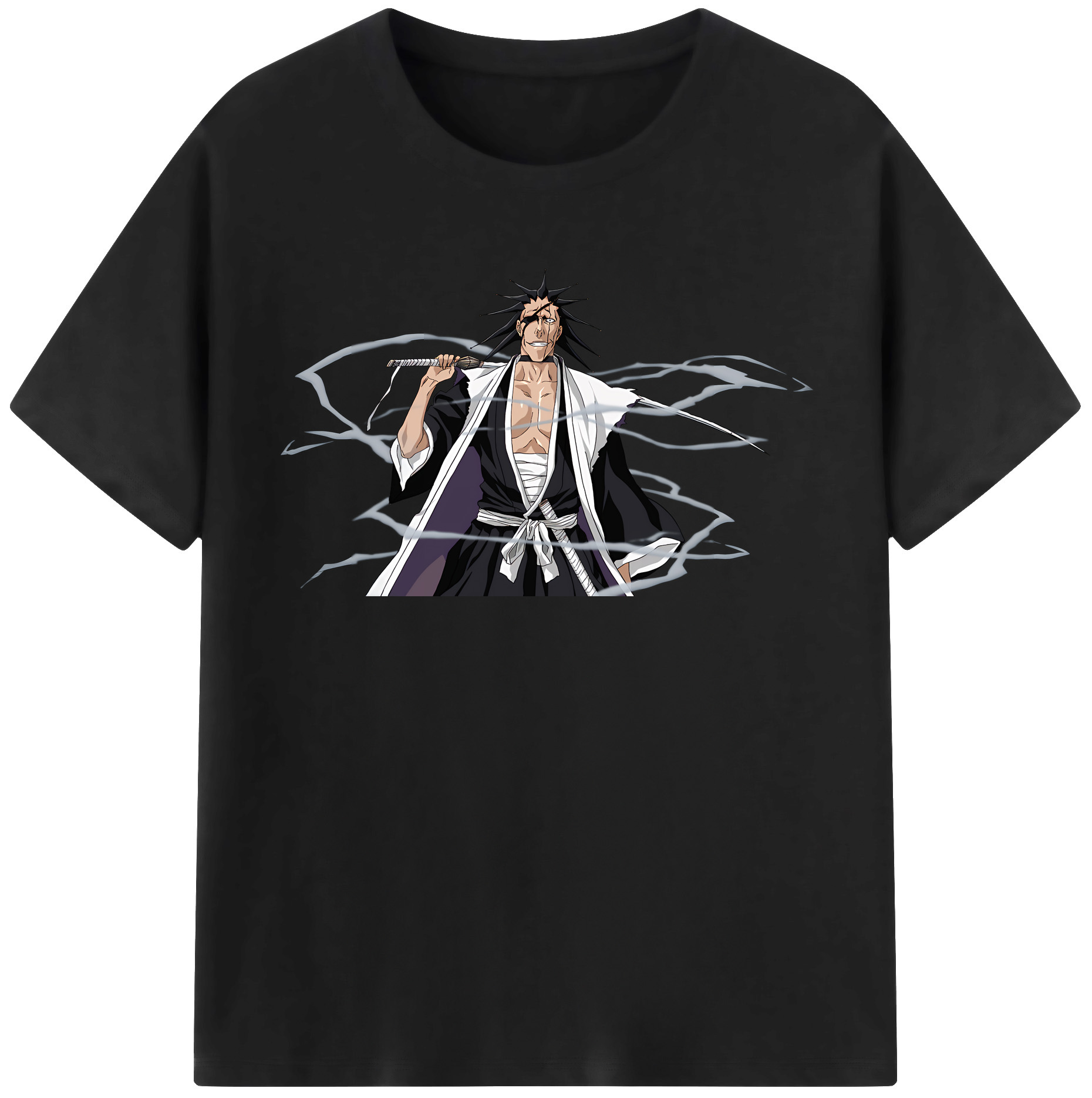 （画像用） ブリーチ ざらき けんぱち BLEACH Zaraki Kenpachi レディースカジュアルプリントTシャツ（綿100％）