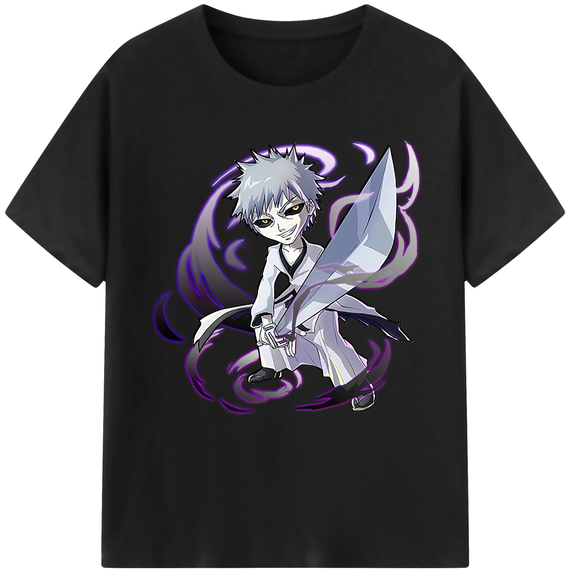 （画像用） ブリーチ 黒崎一護（くろさき いちご）BLEACH Kurosaki Ichigo レディースカジュアルプリントTシャツ（綿100％）
