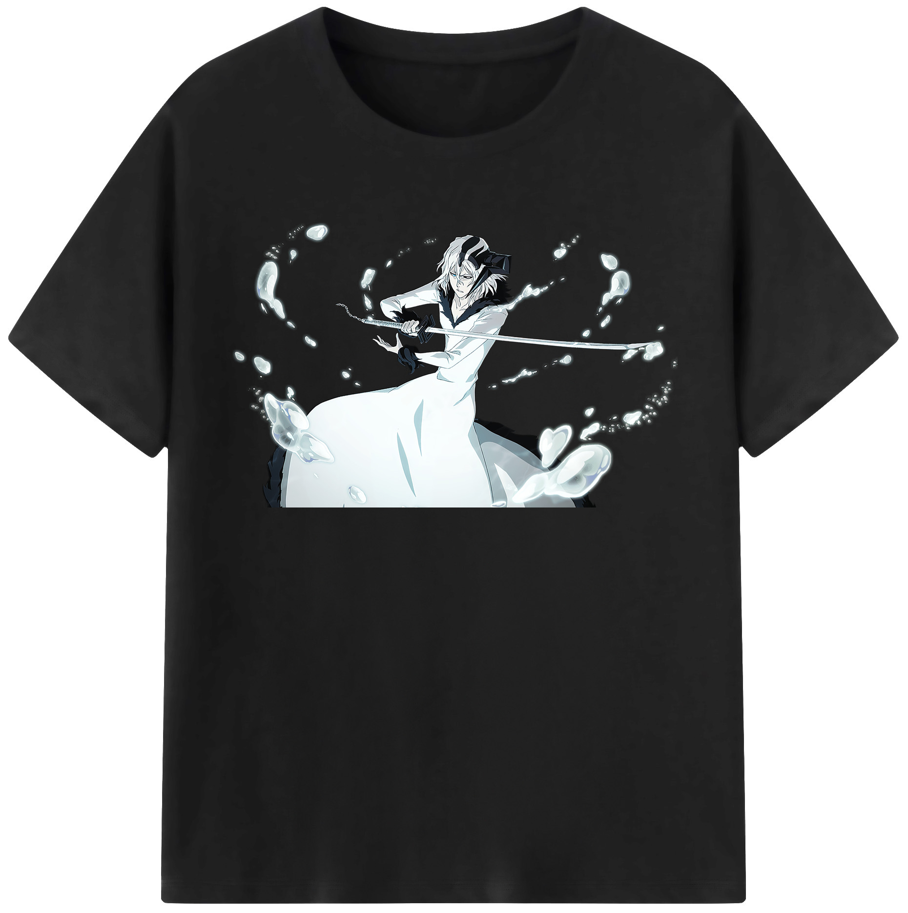 （画像用） ブリーチ 黒崎一護（くろさき いちご）BLEACH Kurosaki Ichigo レディースカジュアルプリントTシャツ（綿100％）