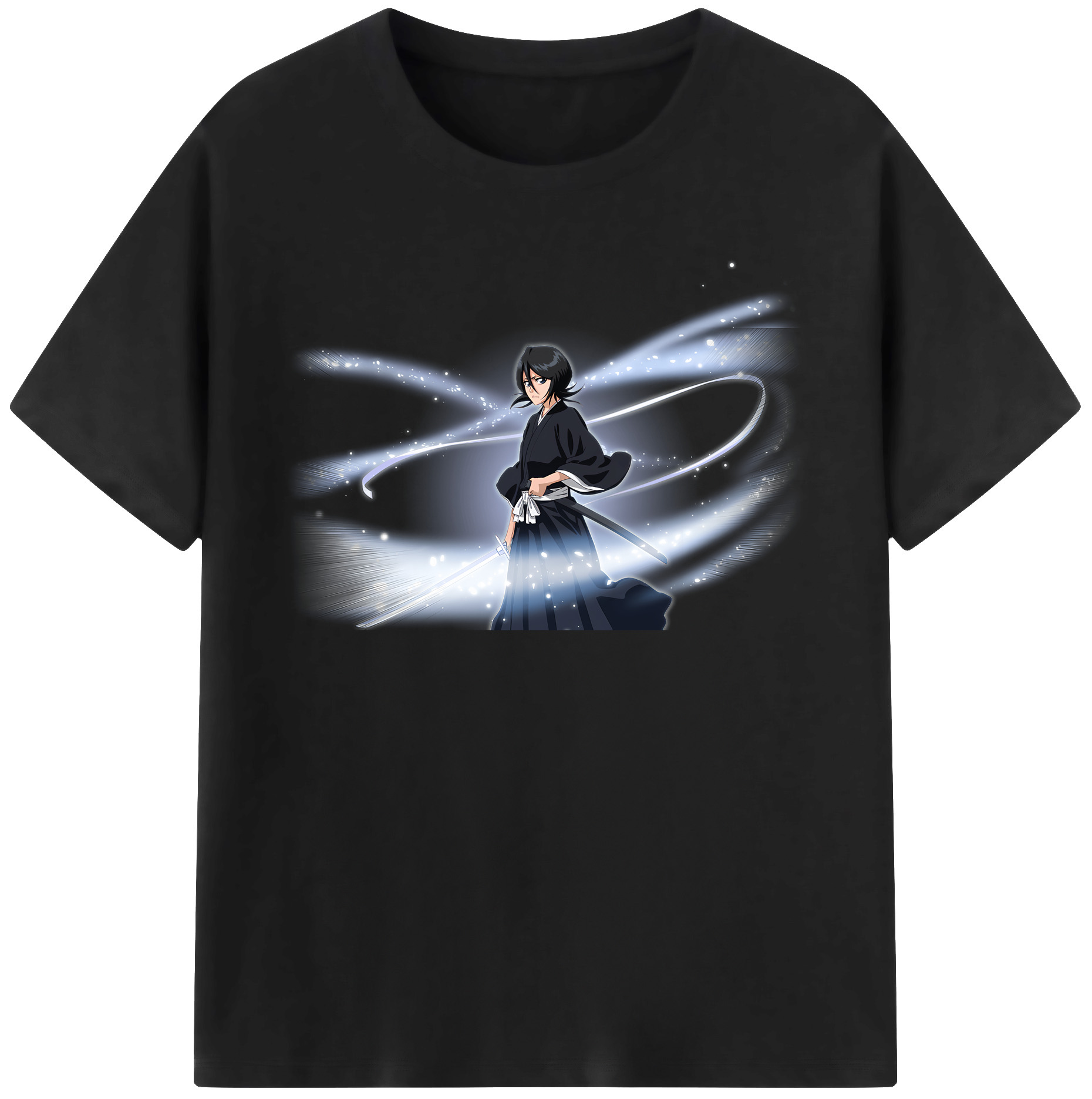 （画像用） ブリーチ 朽木ルキア BLEACH Kuchiki Rukia レディースカジュアルプリントTシャツ（綿100％）