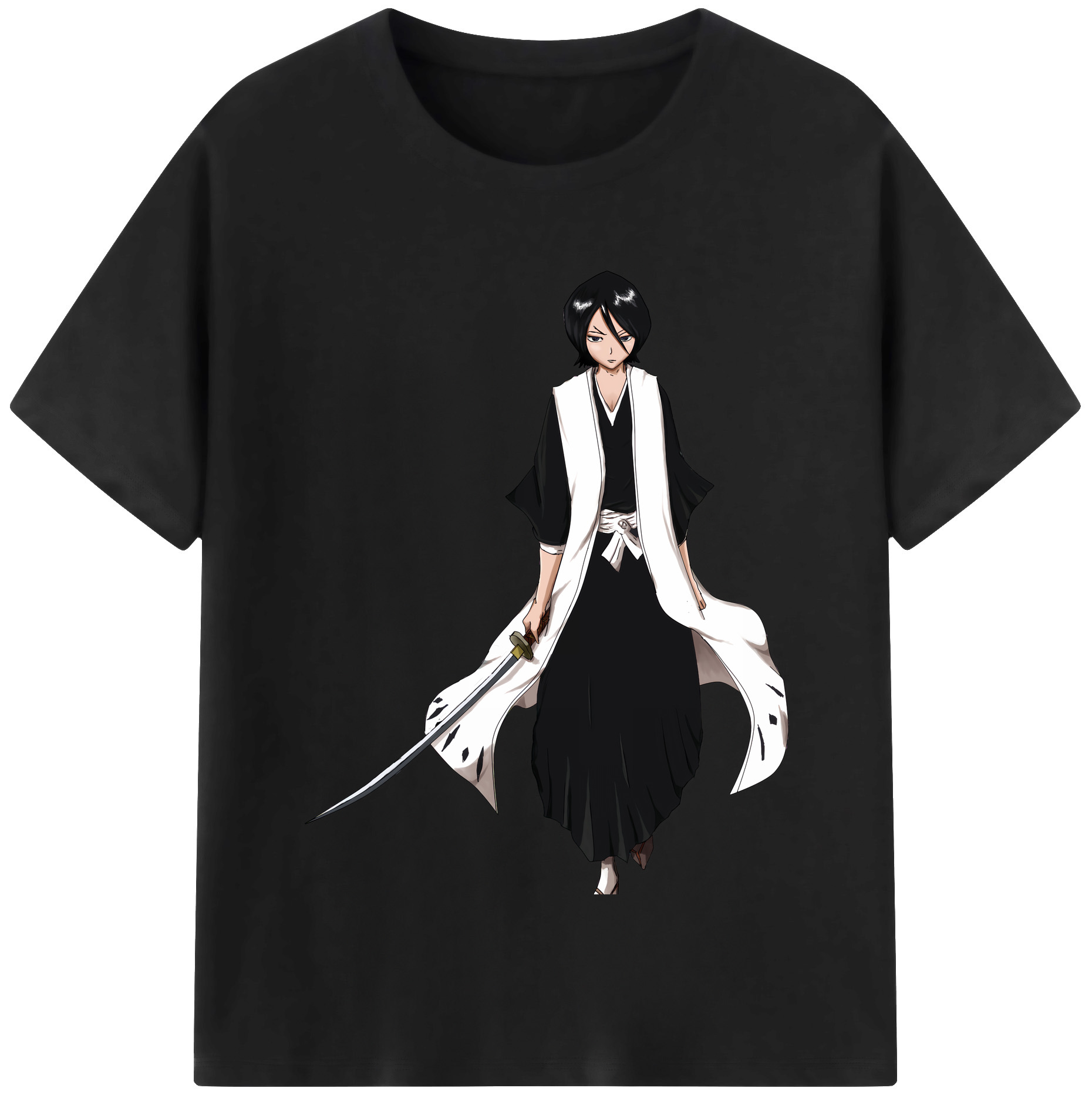 （画像用） ブリーチ 朽木ルキア BLEACH Kuchiki Rukia レディースカジュアルプリントTシャツ（綿100％）