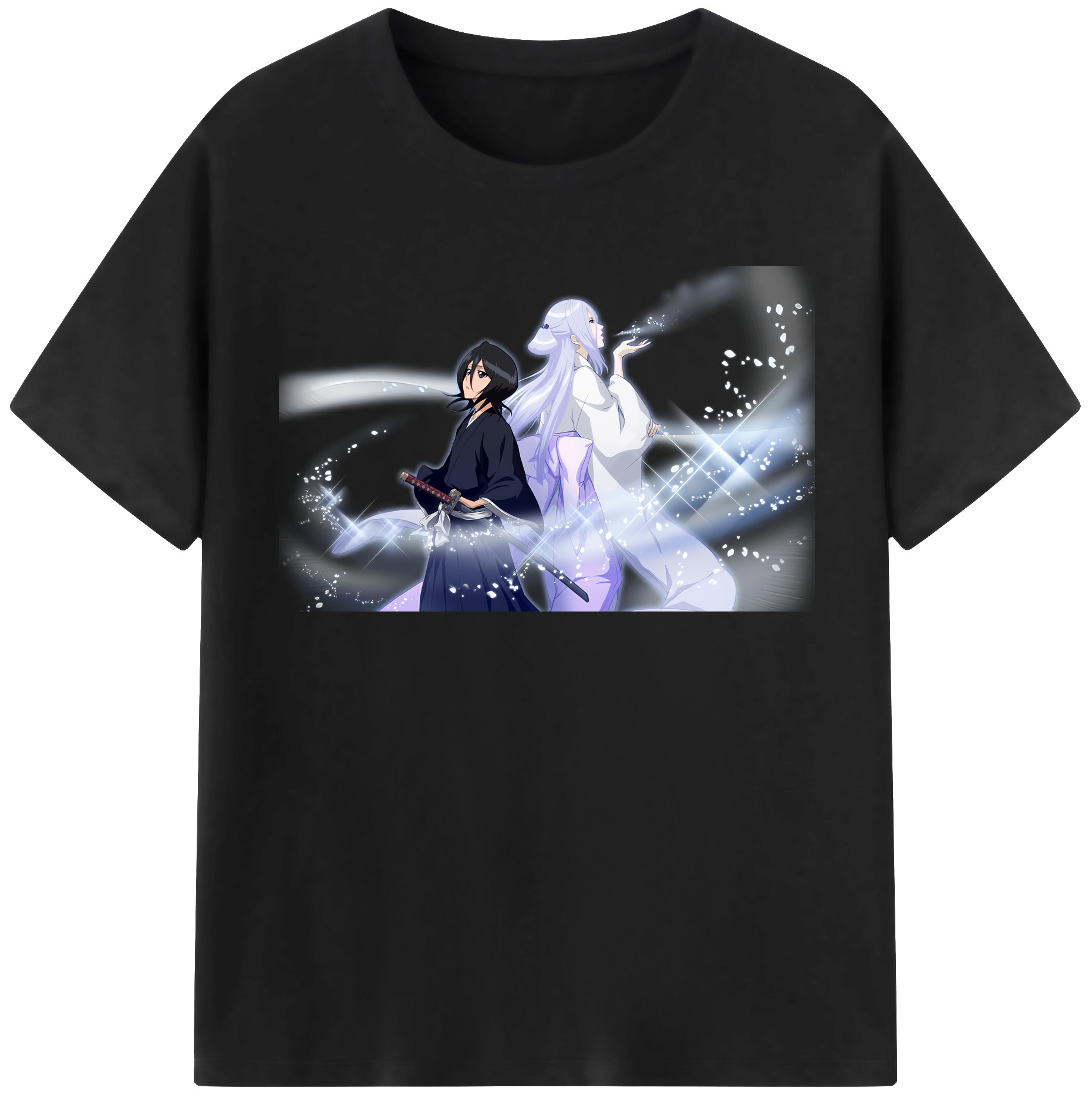 （画像用） ブリーチ 朽木ルキア BLEACH Kuchiki Rukia レディースカジュアルプリントTシャツ（綿100％）