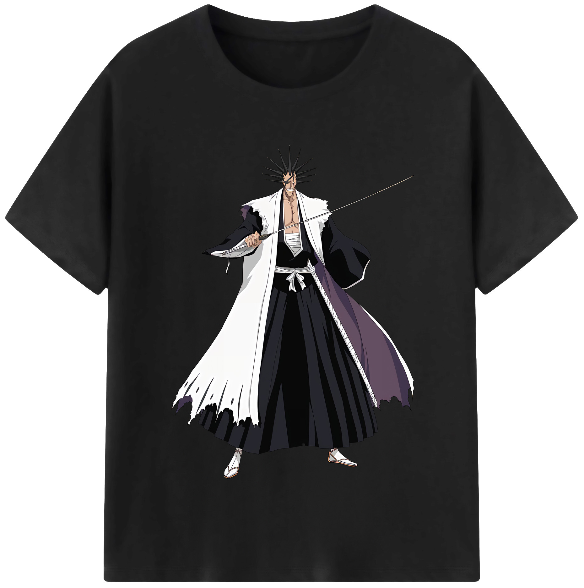 （画像用） ブリーチ ざらき けんぱち BLEACH Zaraki Kenpachi レディースカジュアルプリントTシャツ（綿100％）