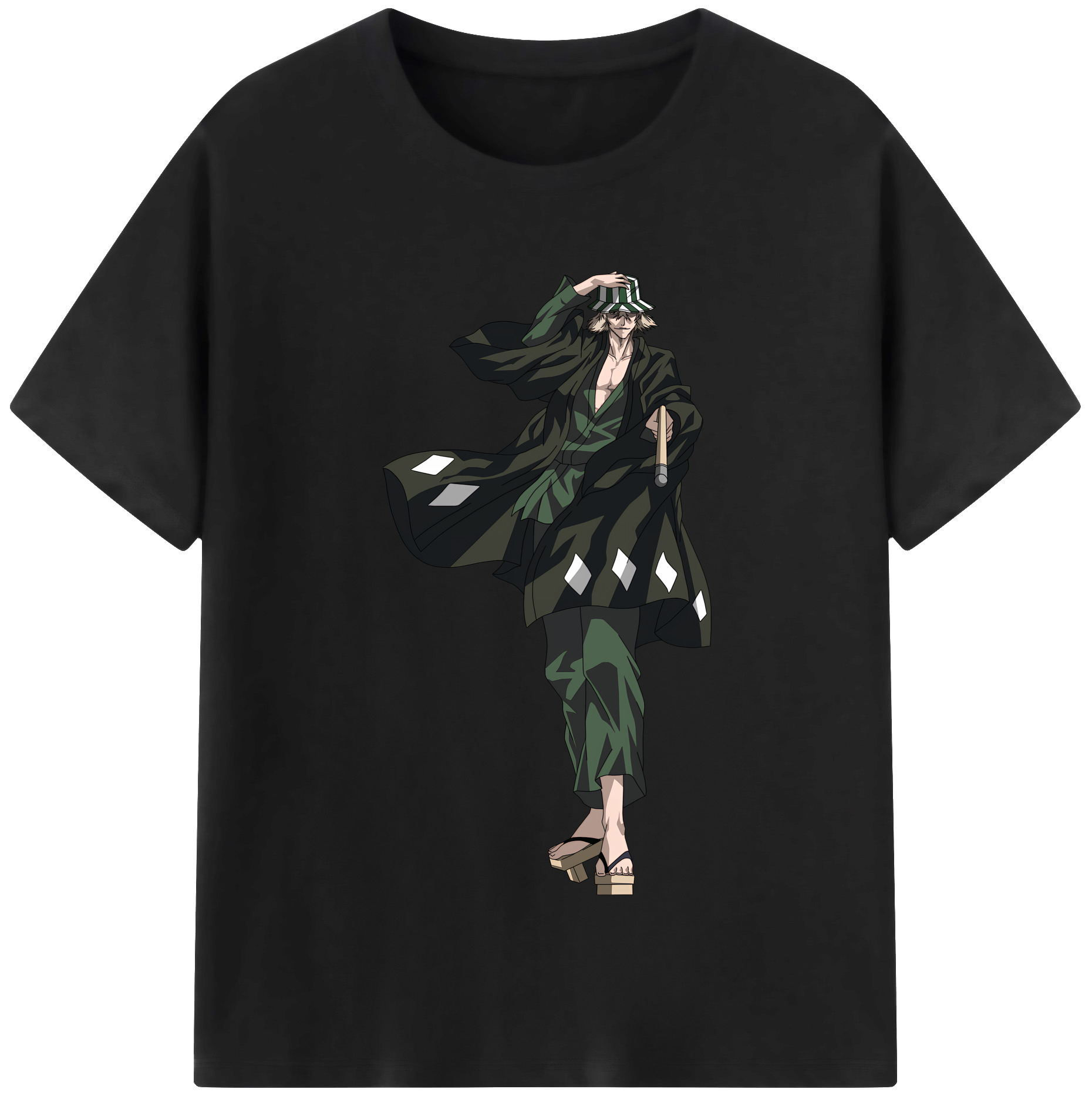 （画像用） "ブリーチ 浦原 喜助（うらはら きすけ） BLEACH Urahara Kisuke " レディースカジュアルプリントTシャツ（綿100％）