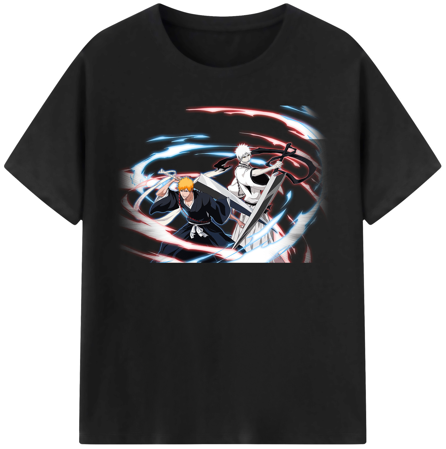 （画像用） ブリーチ 黒崎一護（くろさき いちご）BLEACH Kurosaki Ichigo レディースカジュアルプリントTシャツ（綿100％）
