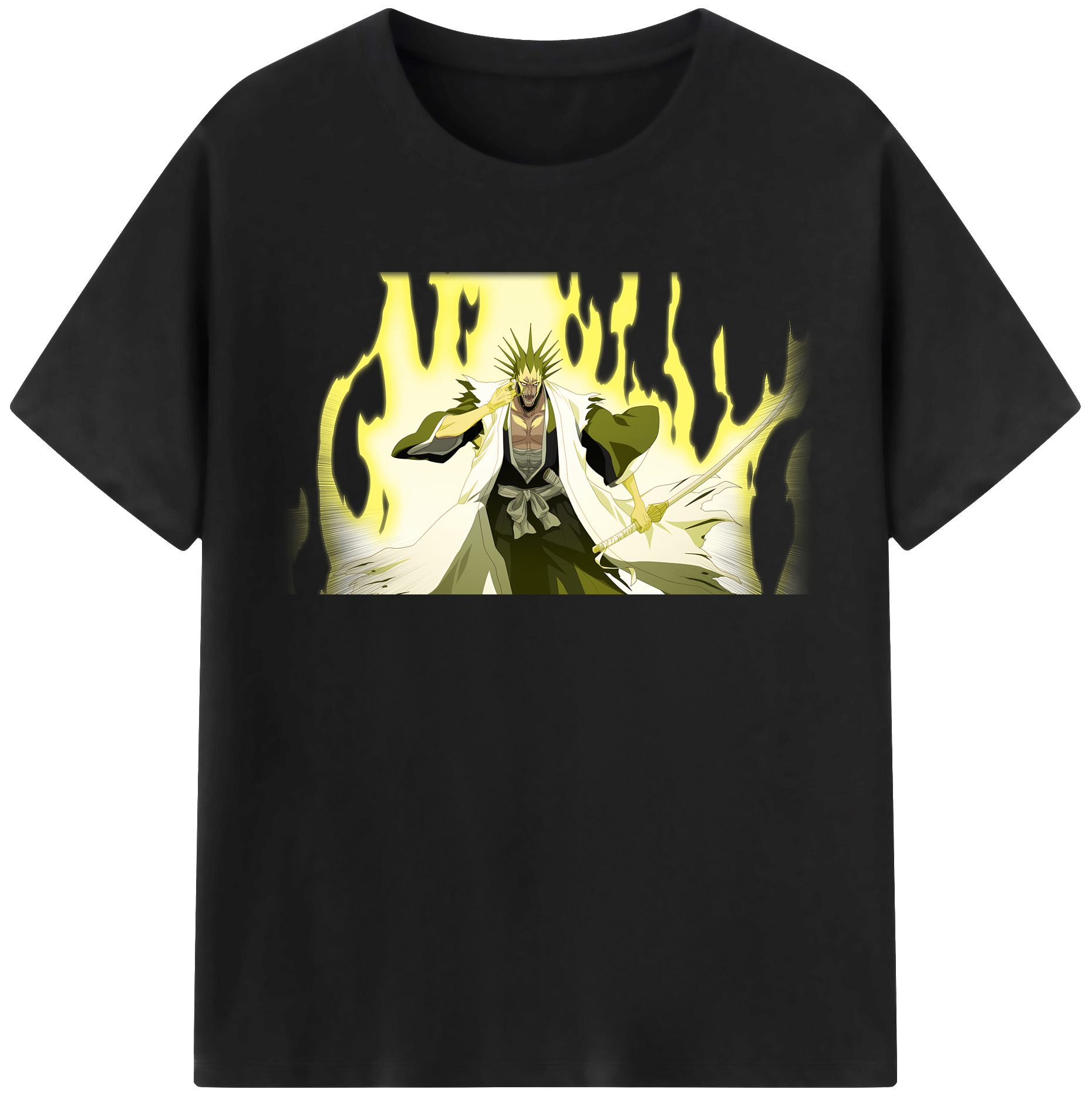 （画像用） ブリーチ ざらき けんぱち BLEACH Zaraki Kenpachi レディースカジュアルプリントTシャツ（綿100％）