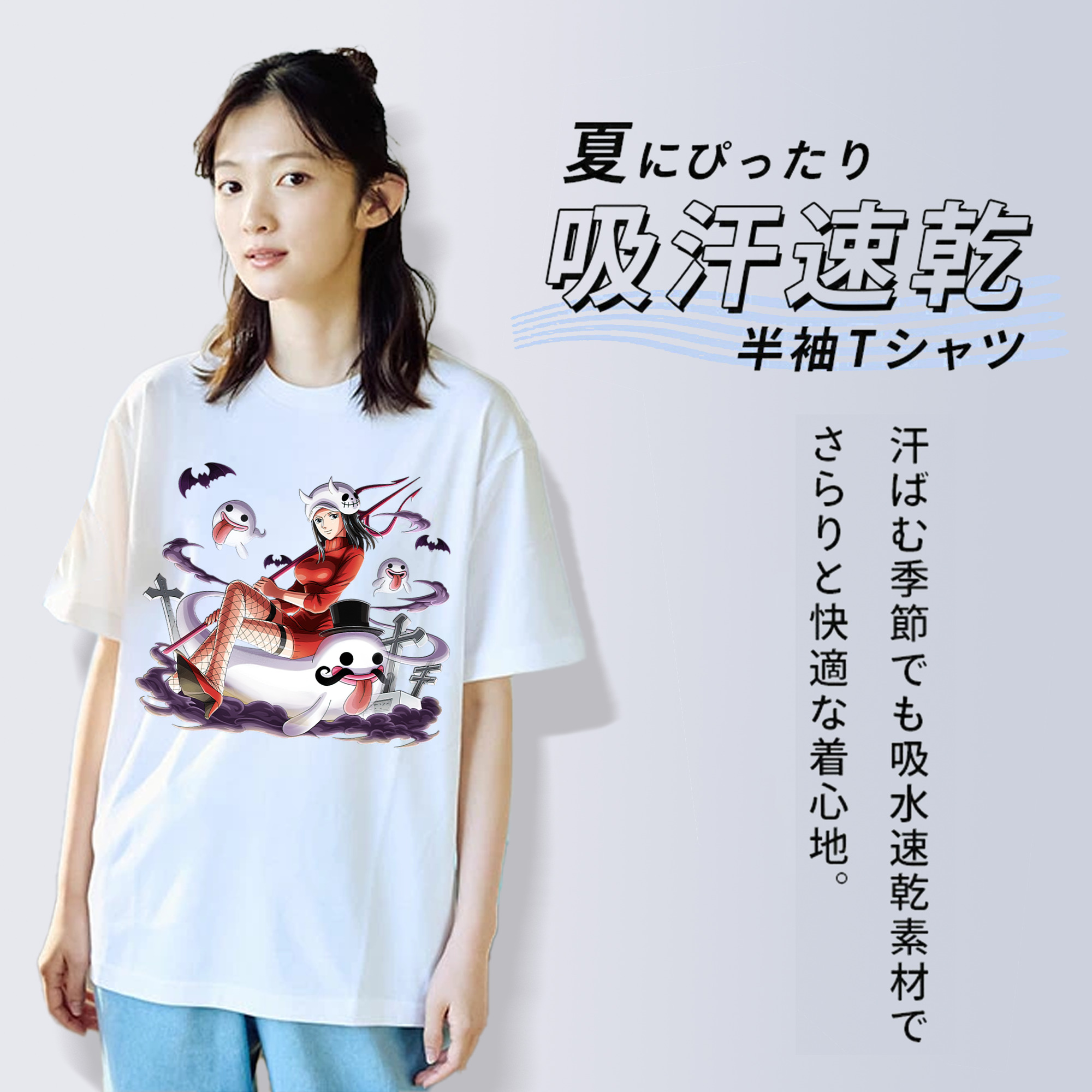 ブリーチ くちき びゃくや BLEACH Kuchiki Byakuya レディースカジュアルプリントTシャツ（綿100％）